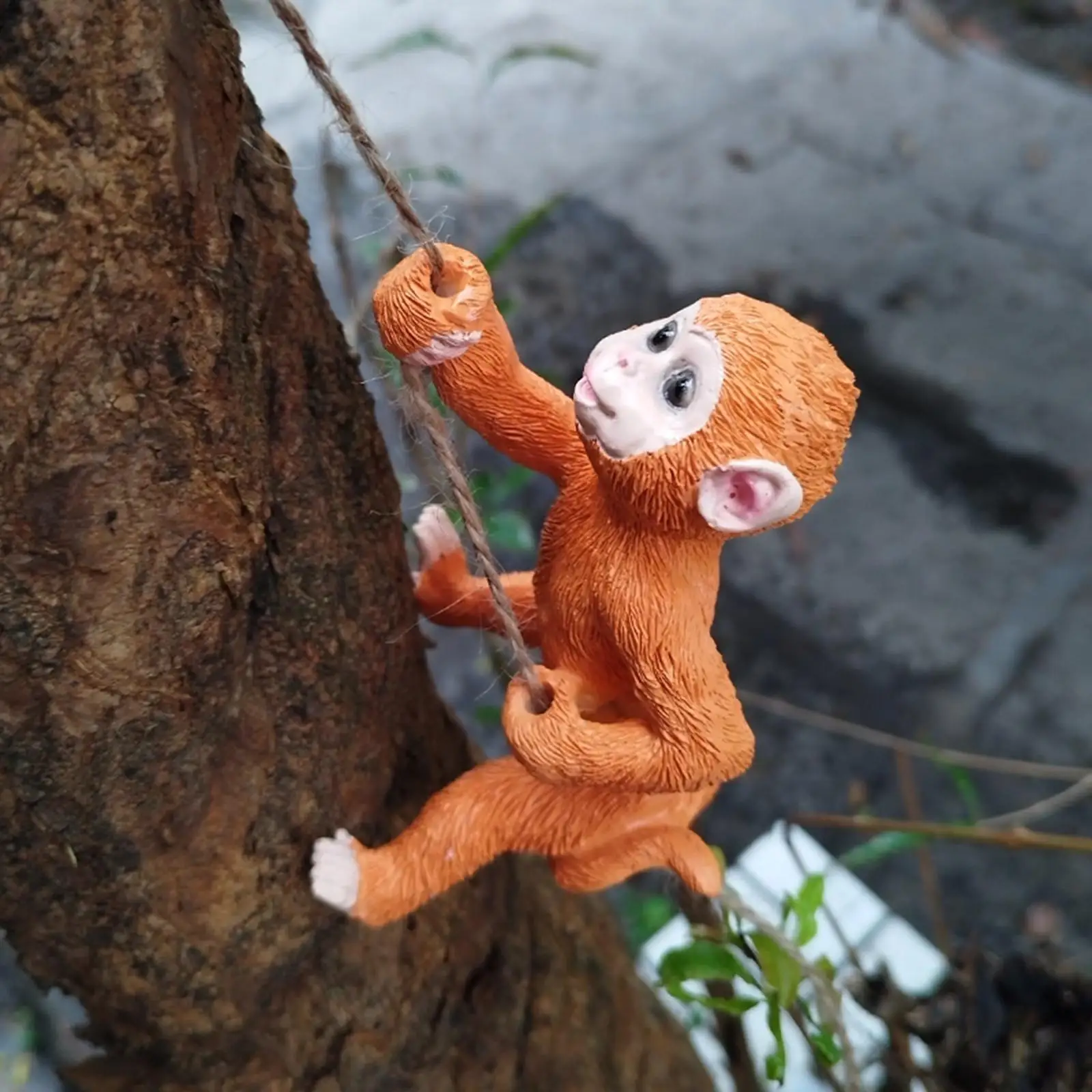 Climbing Animal Figurine Plant Pot Hanger Hanging Ornament Resin for Patio Fence Tree