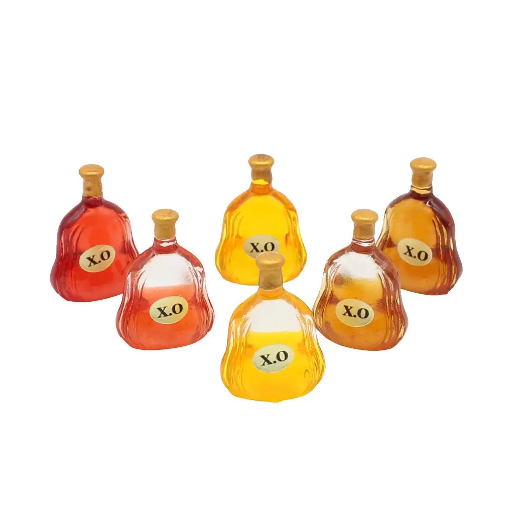 1:12 Dollhouse Miniature 6pcs X. Bottles Accessories Ornaments Decor