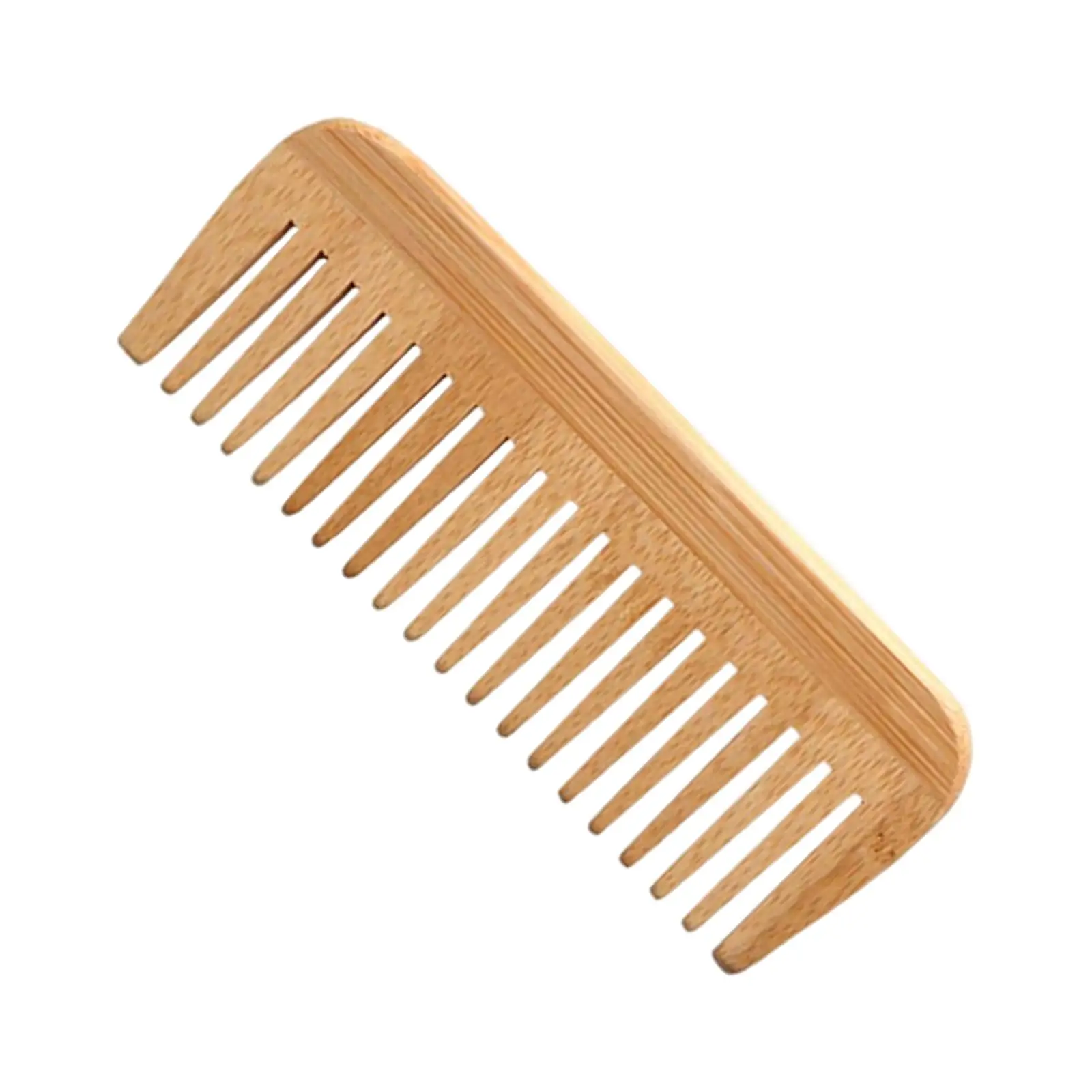 Bamboo Wooden Wide Tooth Hair Comb Hair Detangler Comb for Women Girls