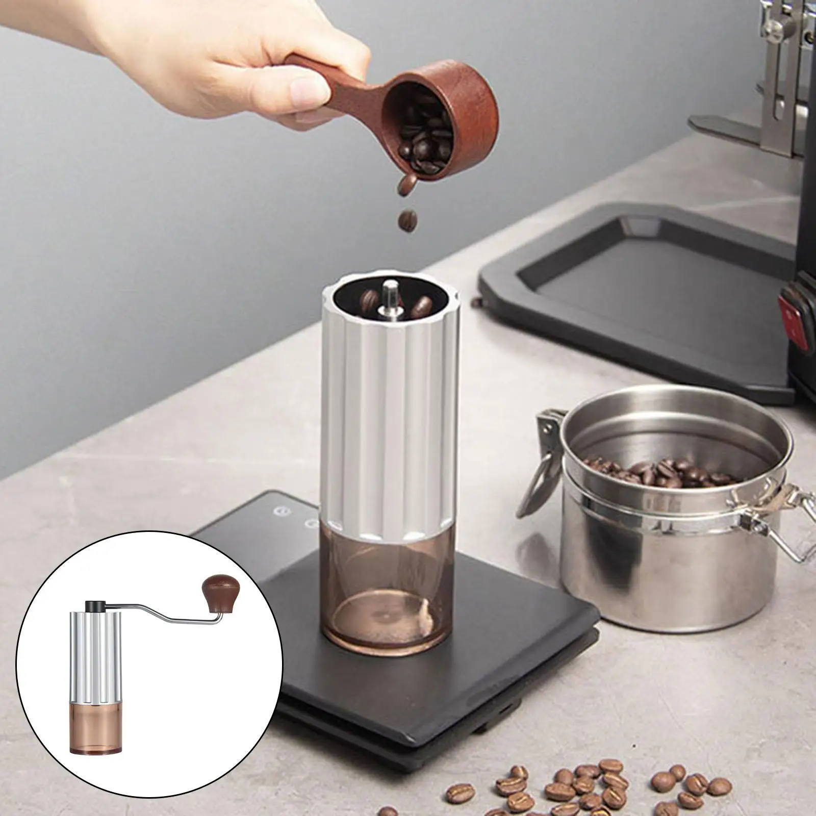 Travel Manual Coffee Grinder Stainless Steel Fast Grind for Latte Espresso