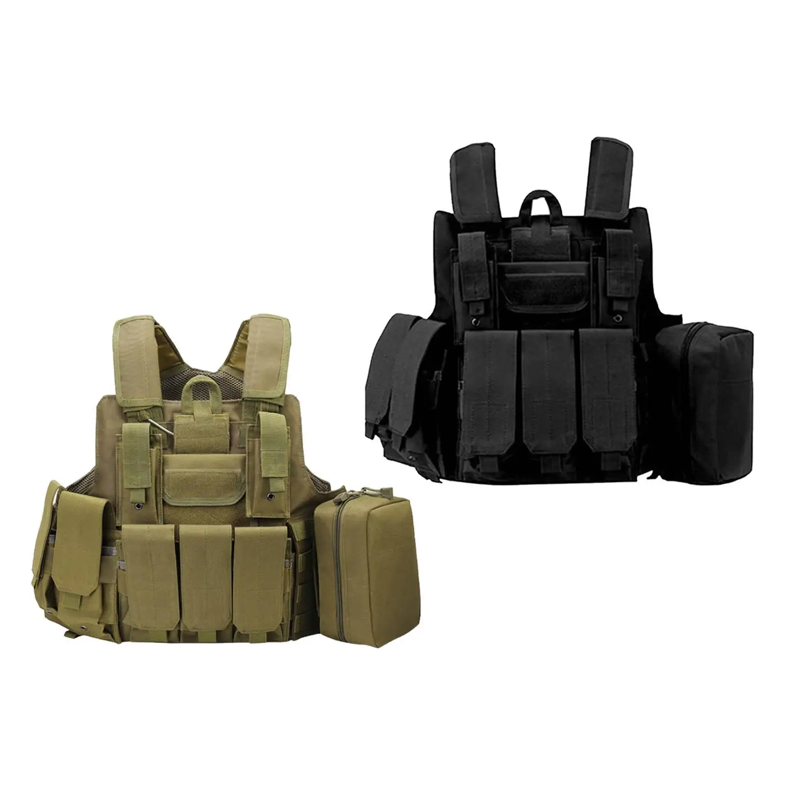Amphibious Tactical Vest Hunting CS Combat Shooting Outdoor Men`s Adjustable Vest Plate Carriers Army Military Training Gear