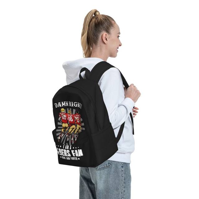 Damn Right I Am A 49Ers Fan Now And Forever Signatures Backpack Large  Capacity Cute Personalised - AliExpress