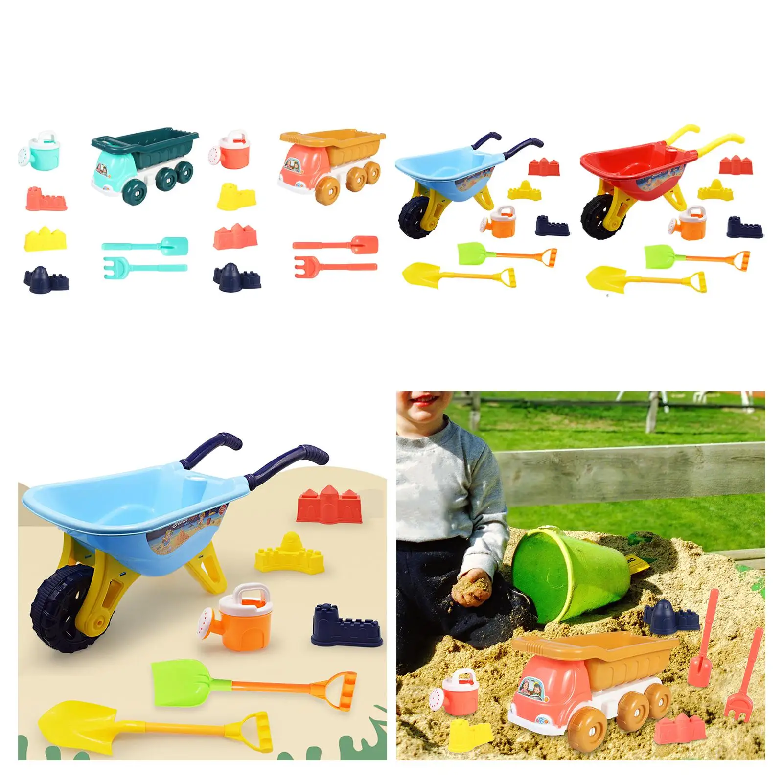 Beach beach Game play toy Sand Toy Set Beach Toy Set Wheelbarrow Gardening Tool Toy for Children Yard Indoor Outdoor Seaside