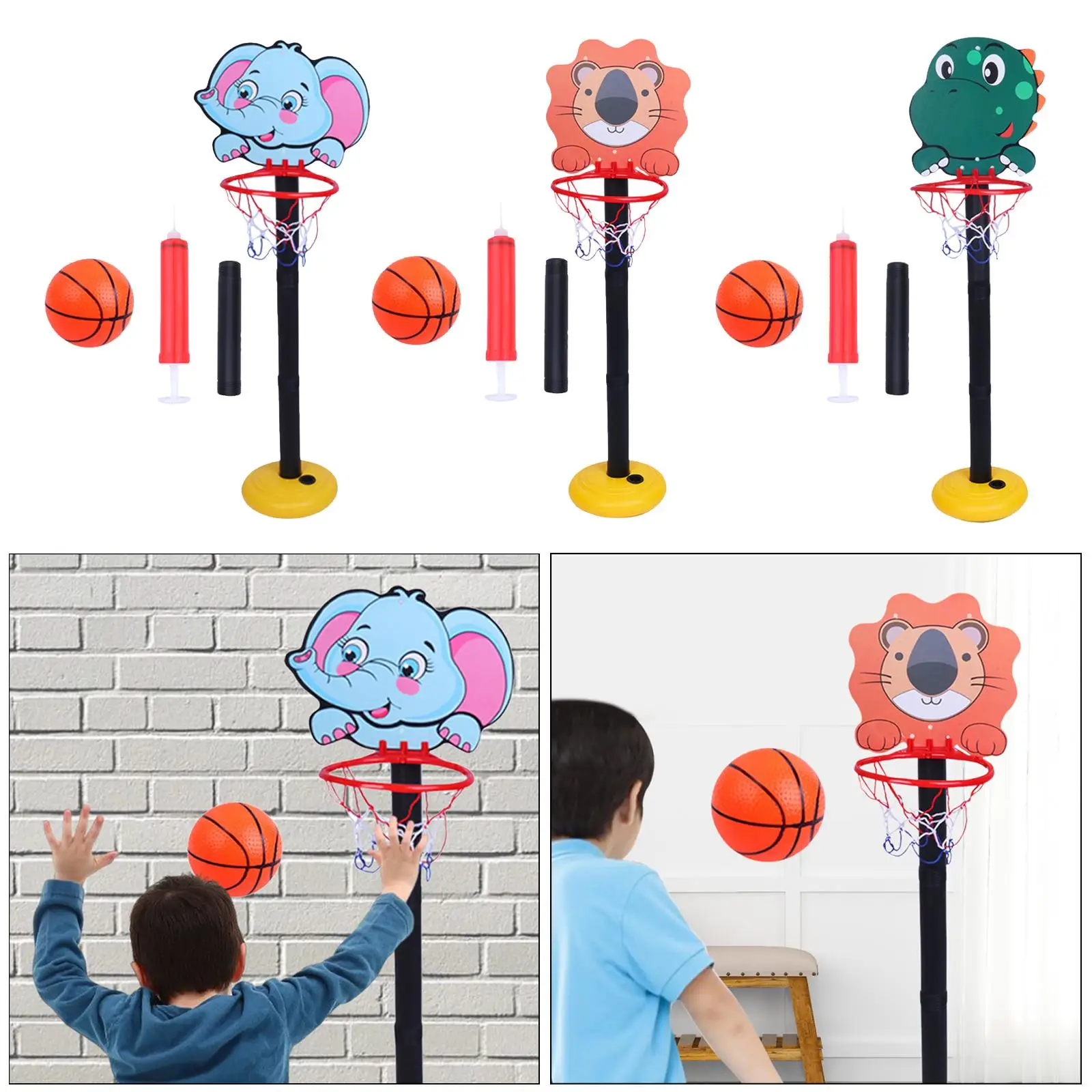 adjustable Basketball Hoops Basketball Hoop Set Playing Set Bathtub Game Balls Playset Sports Toys for Bedroom Courtyard