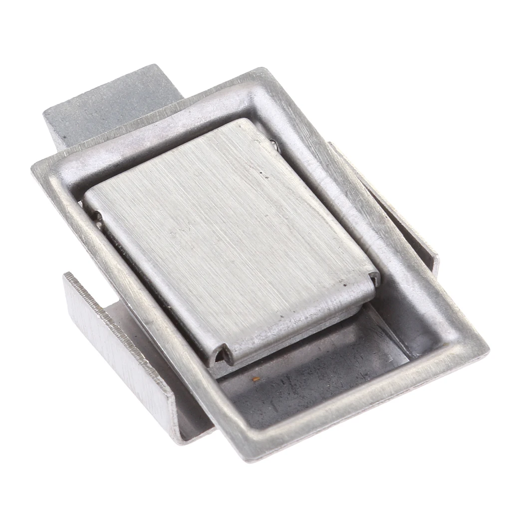 43 x28 mm Stainless Steel Paddle Latch with Lock - Flush