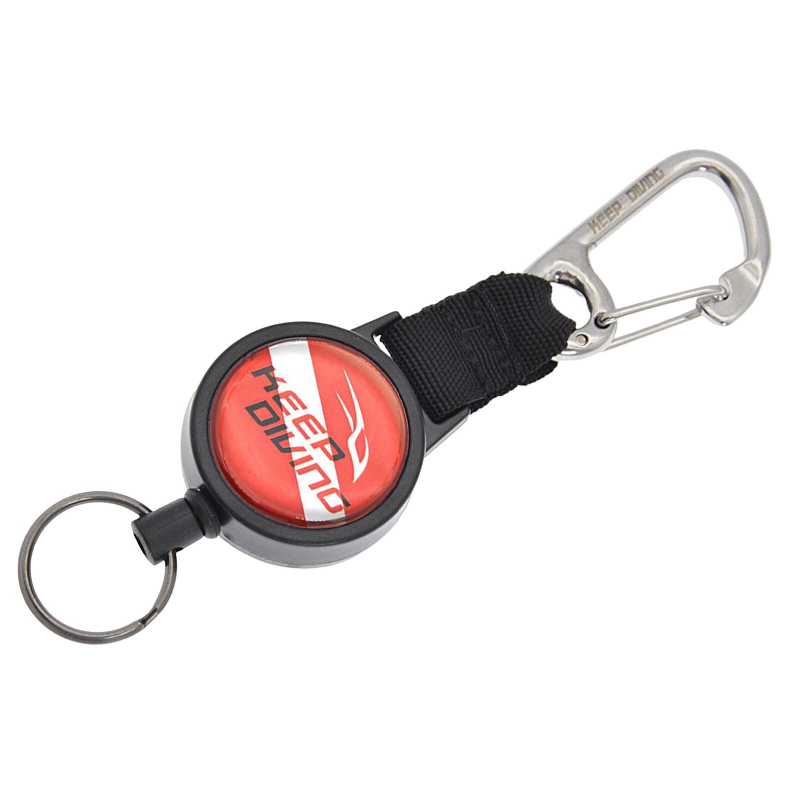 Diving Retractable Lanyard Dive Retractor Diving Gear Hook for BCD/Mask/Light Holder Clip Water Sports