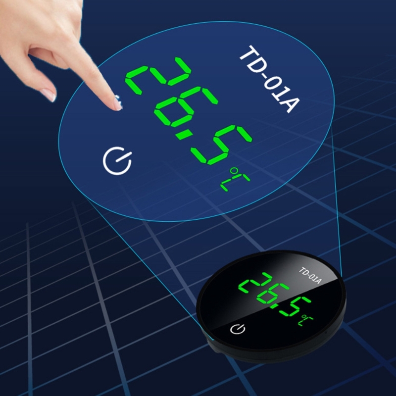 Aquarium LED Thermometer Cordless Rechargeable Aquarium Digital Thermometer Wires Water Temperature Gauges