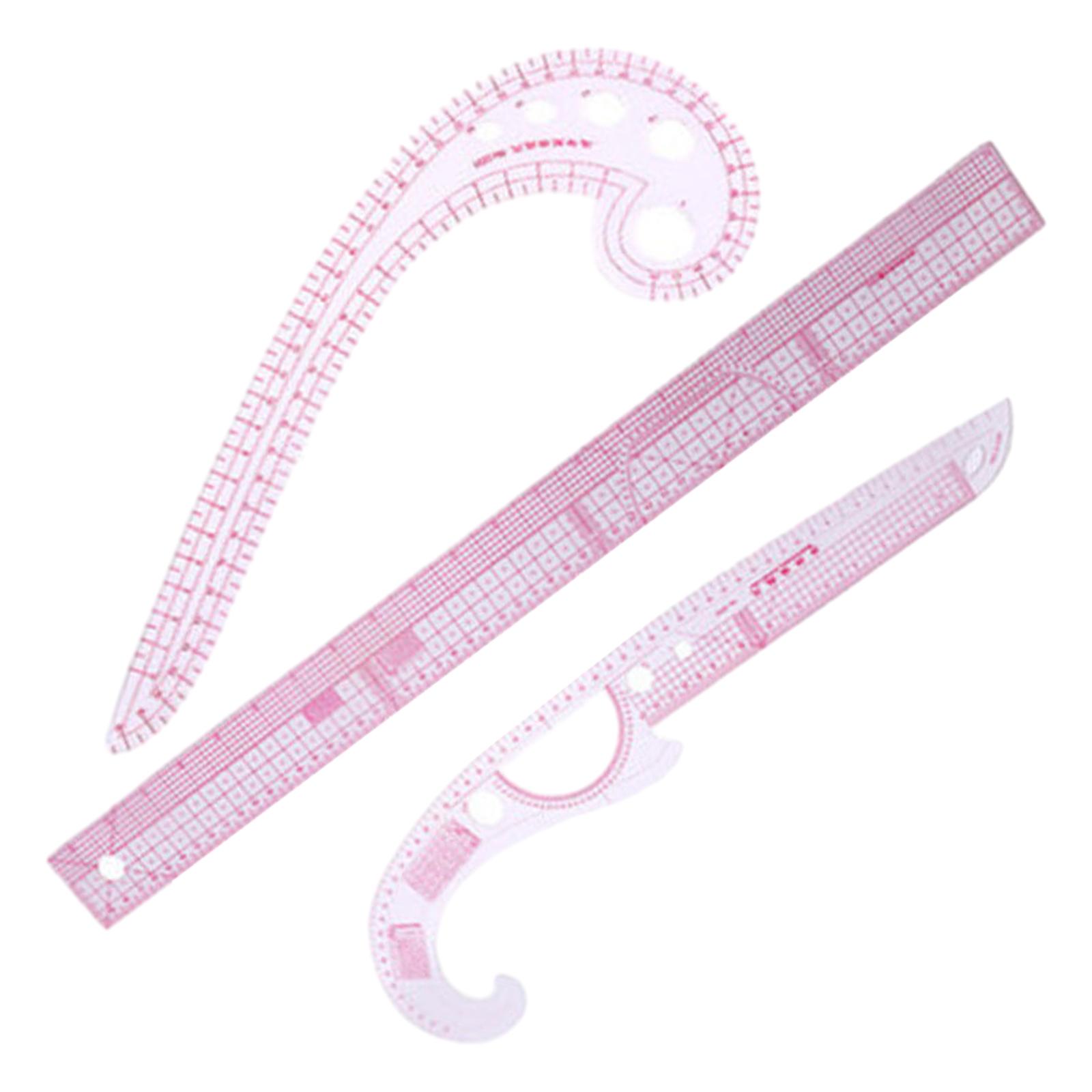French Curve Ruler Set Tailor Pattern Making Clothes Drawing Template Fashion Design Measure Ruler for Tailors Designers