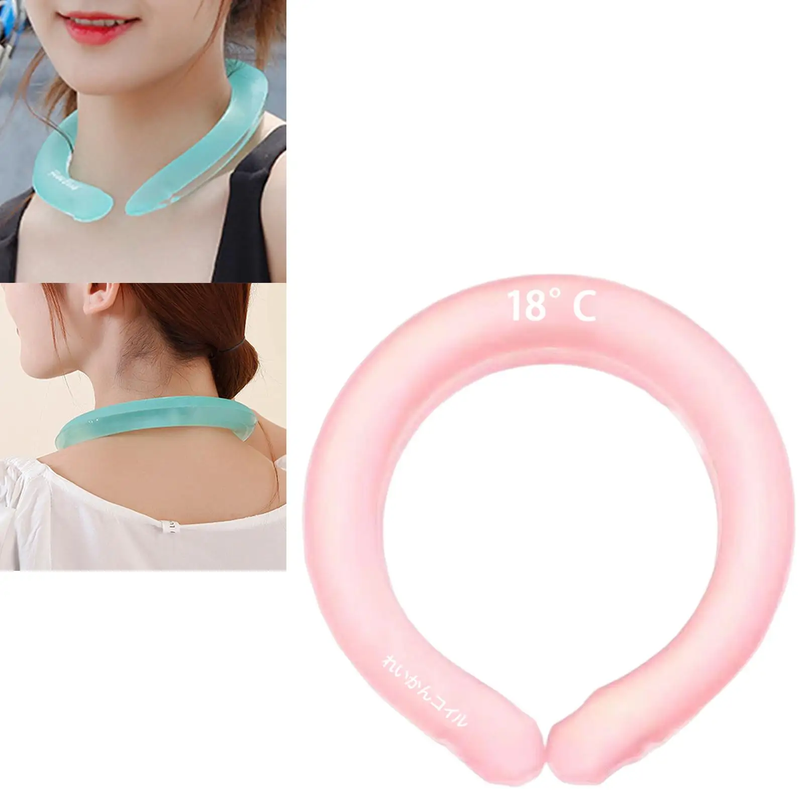 Wearable Neck Cooling Tube Cold Neck Collar Hands Free for Running Hiking