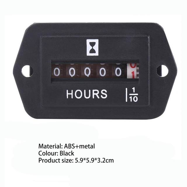 Contaore Ore Lavoro 12-36V DC/AC - Display 6 Cifre Per Motori Auto, Barca, Camion - Foto 6