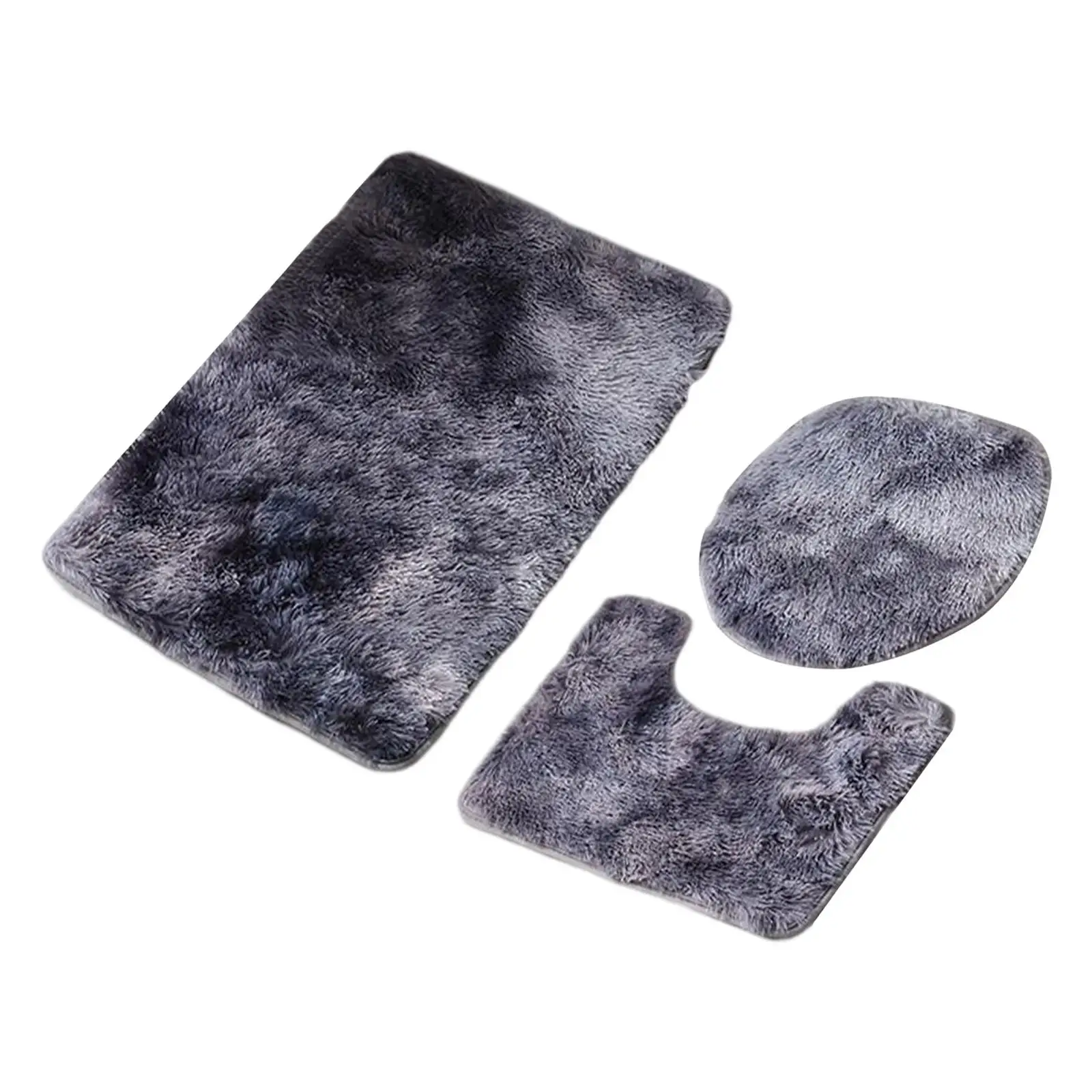 3 Pieces Cozy Bathroom Rug Sets with Toilet Cover Absorbent Bath Mats Set for Bathroom Shower Bathroom Floors Tub Under The Sink
