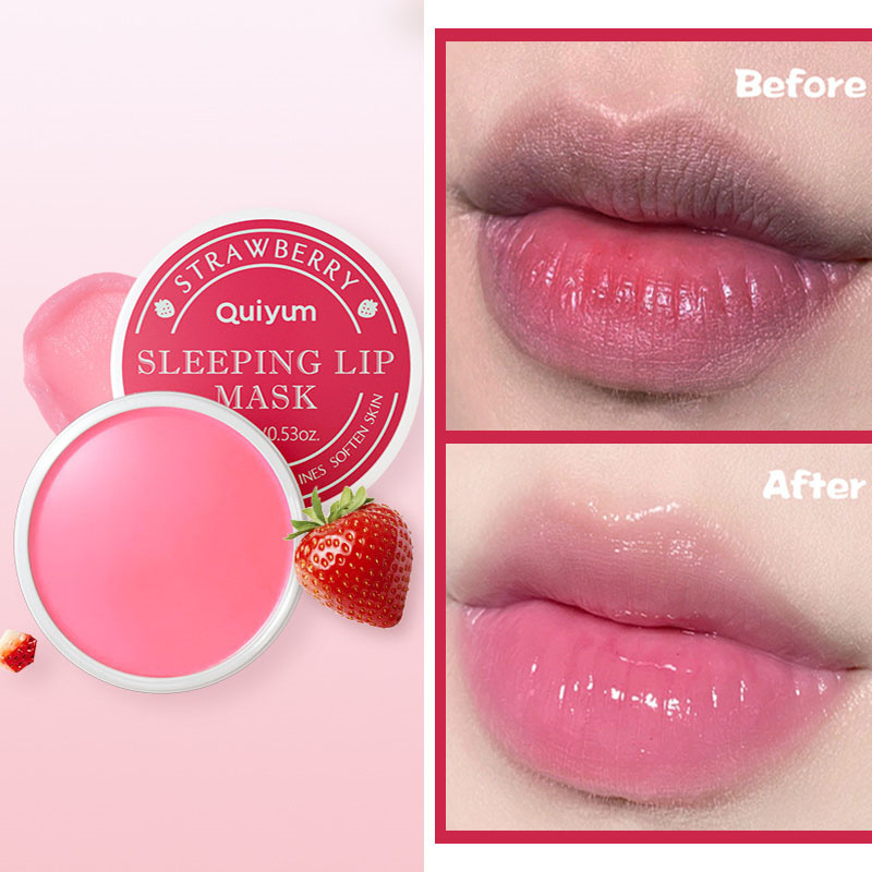 Best of Strawberry Lightening Dark Lip Balm Pink Exfoliation Bleaching Cream Remove Dead Skin Lip Moisturizer Mask Products Care Beauty Reviews & Tips