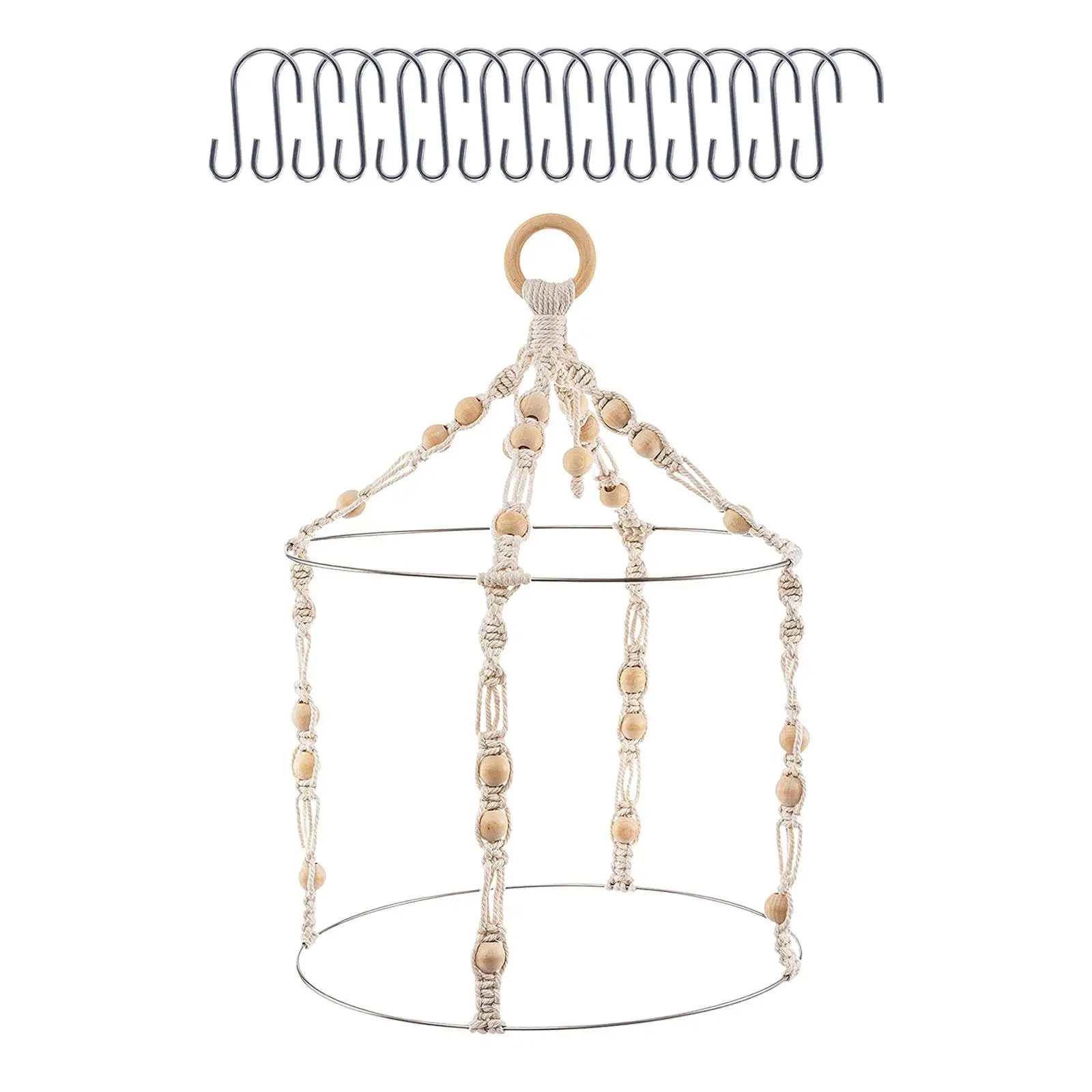 Flower Drying Hanger Hand Woven Rope Sturdy Plants Drying Rack Hanging Drying Rack for Plants for Drying Plants Flowers Buds