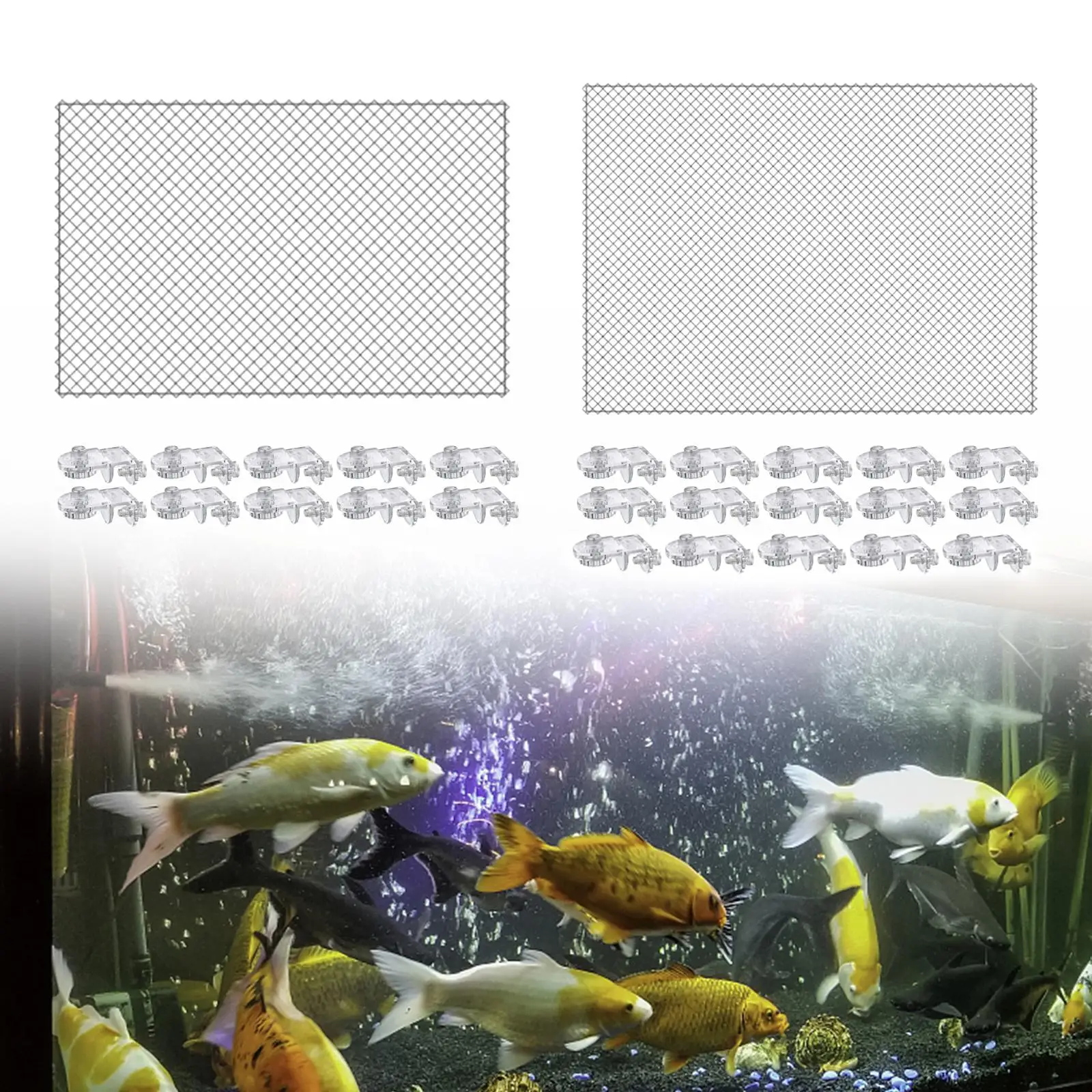 Fish Tank Screen Net DIY Easy to Install Cat Antifall Netting Durable Net Mesh Aquarium Screen Net Aquarium Screen Cover