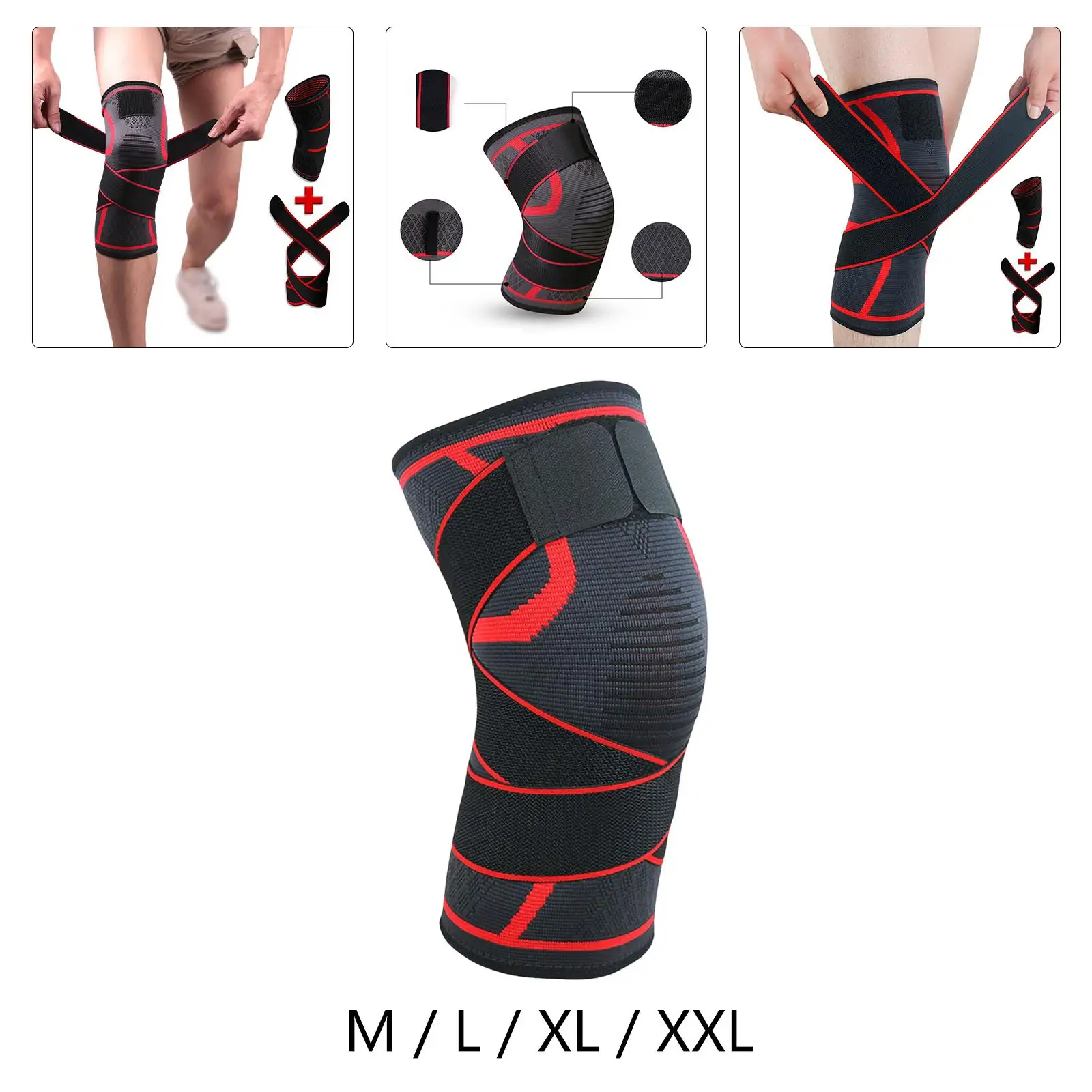 Soft Knee Brace Leg Sleeve Breathable Knee Pads Belt Compression Shin Guard Protector for sports Basketball Women Walking