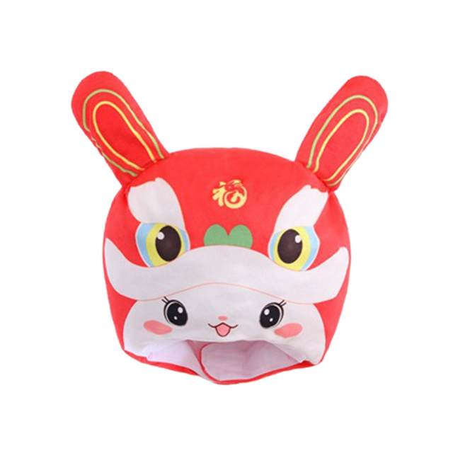 Lion Rabbit Plush Hat Creative Gift Headwear Winter for Festival Dress