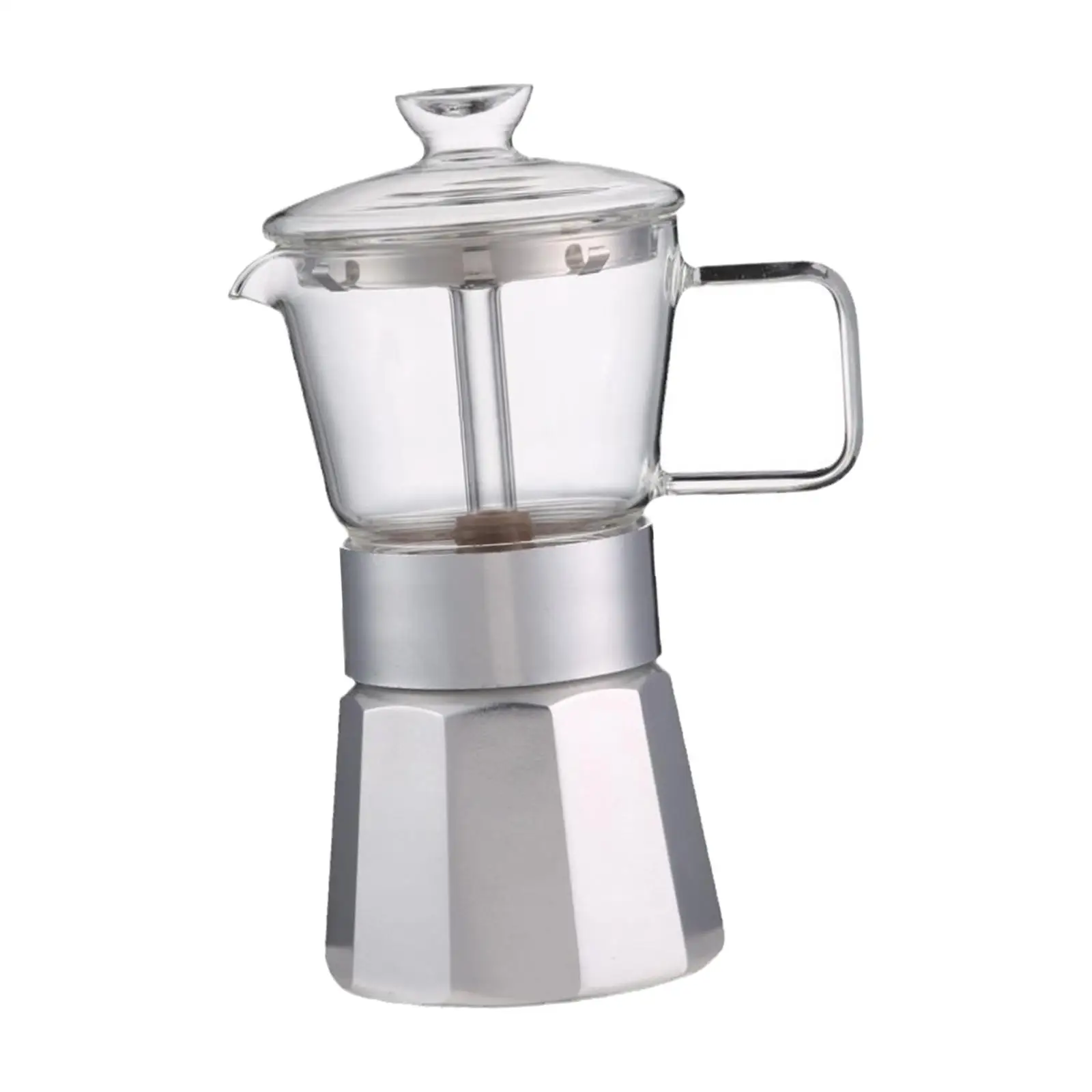 Coffee Maker Pot Ergonomic Handle Lightweight Espresso Maker Pot Induction Stovetop Espresso Maker for Home Kitchen Holiday Gift