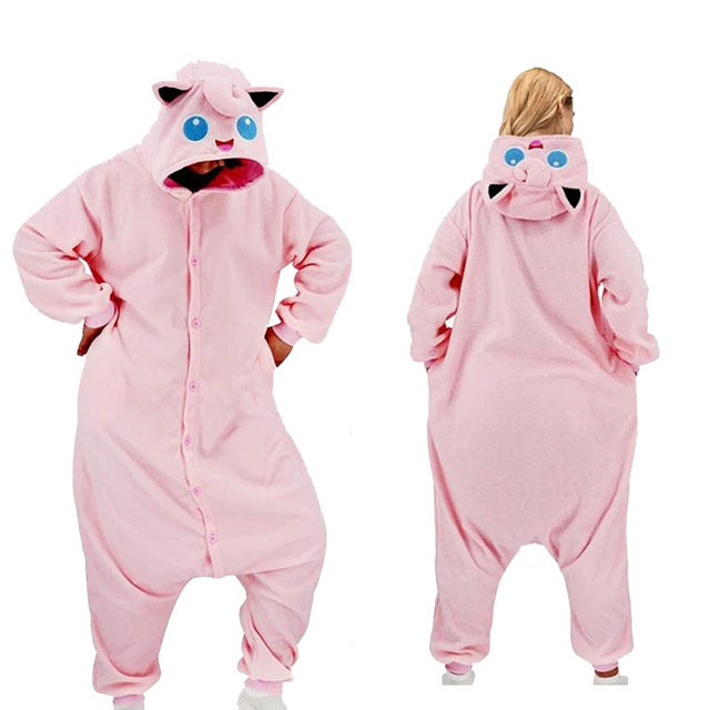 Womens and Mens Onesie Pajamas Pikachu Snorlax Charmander Umbreon Costume 