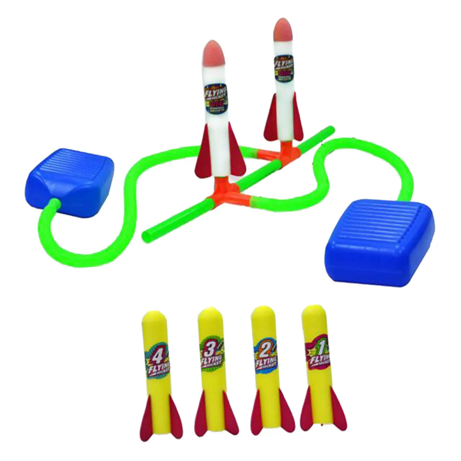 Kid Air Pump Jump Stomp Blower Foam Rockets Launch Launcher Rocket Toy Sports Toys For Boys Kids Children