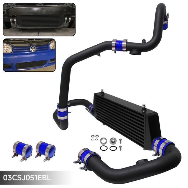 Kit Intercooler Per Golf MK4/A3/Leon 1.9 TDI - In Alluminio, Con Tubi Silicone E Morsetti - Foto 9