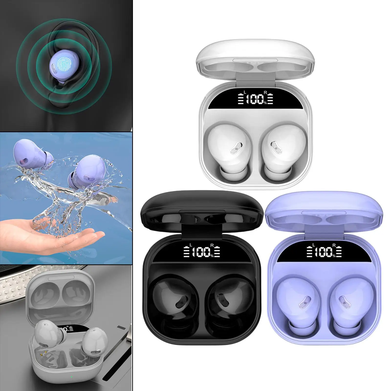 R190 Pro Bluetooth Earbuds LED Display Touch Control Driving Auto Pair