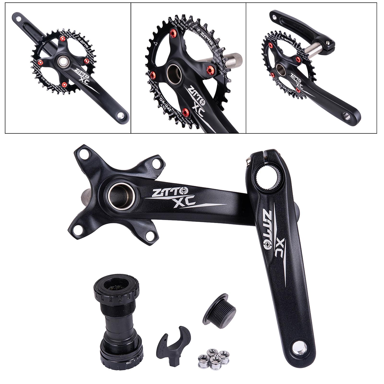 Bike Crank Arm Set Crankset 170mm 104 BCD Bottom Bracket Kit MTB Road Bicyle