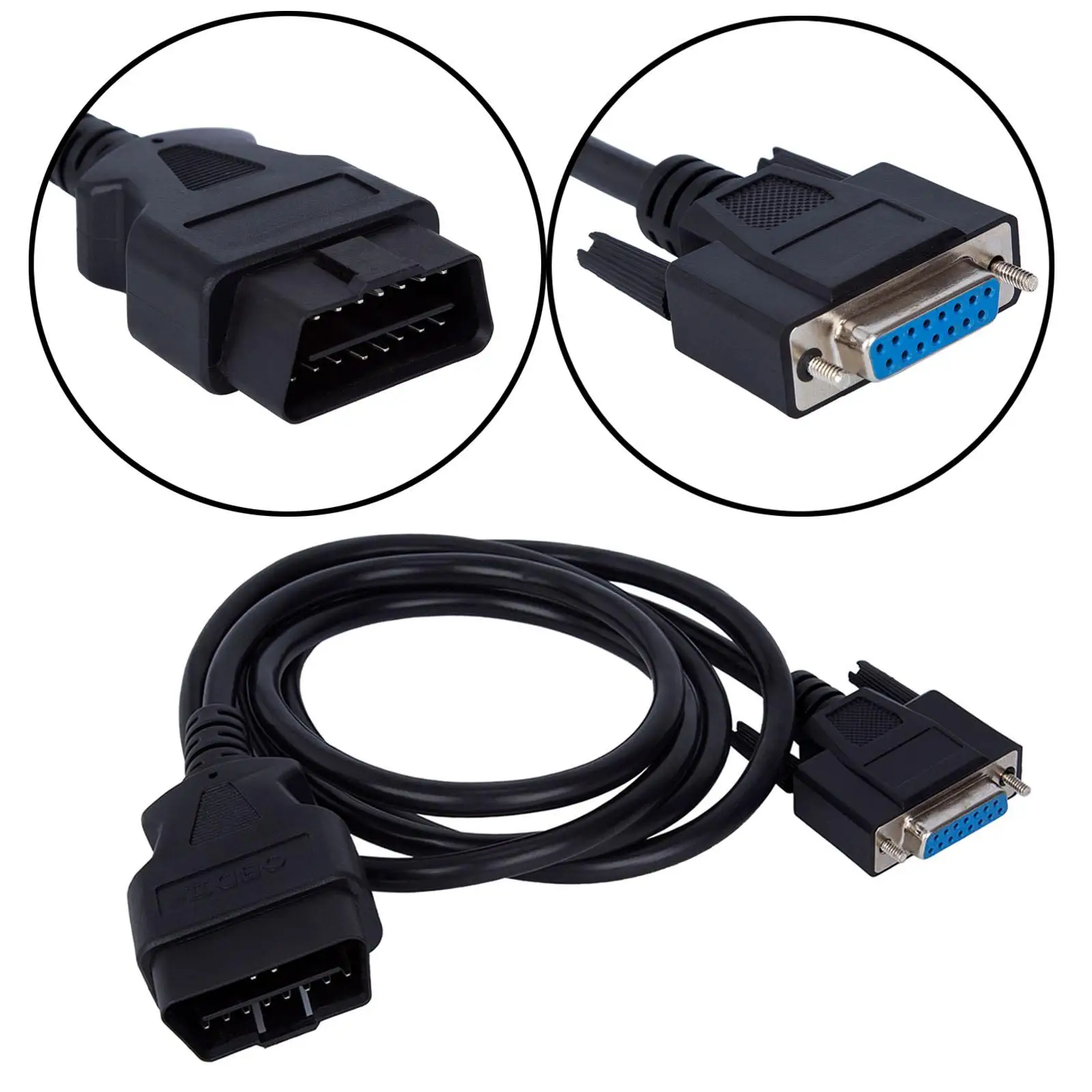 1.55M OBD II  16 Pin   Extension Cable Car Converter Cable