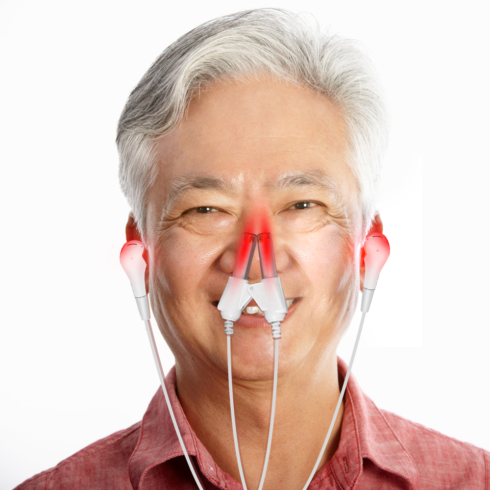 Laser Therapy Rhinitis Sinusitis Machine 650nm Nose Care Bionase Tinnitus Ear Laser Therapy LLLT Irradiation Media Deafness USB