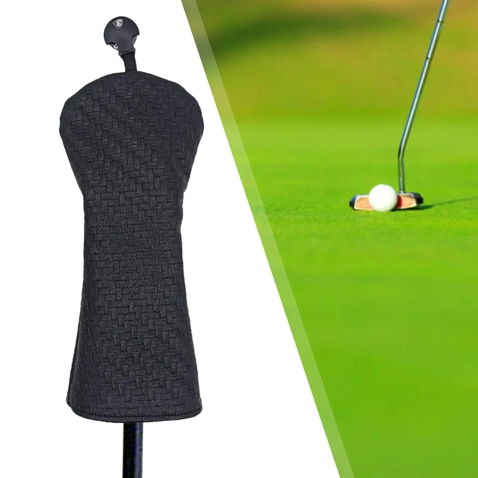 Durable Golf Pole Headcover Wrapped Cue Head Cover for Training Beginners