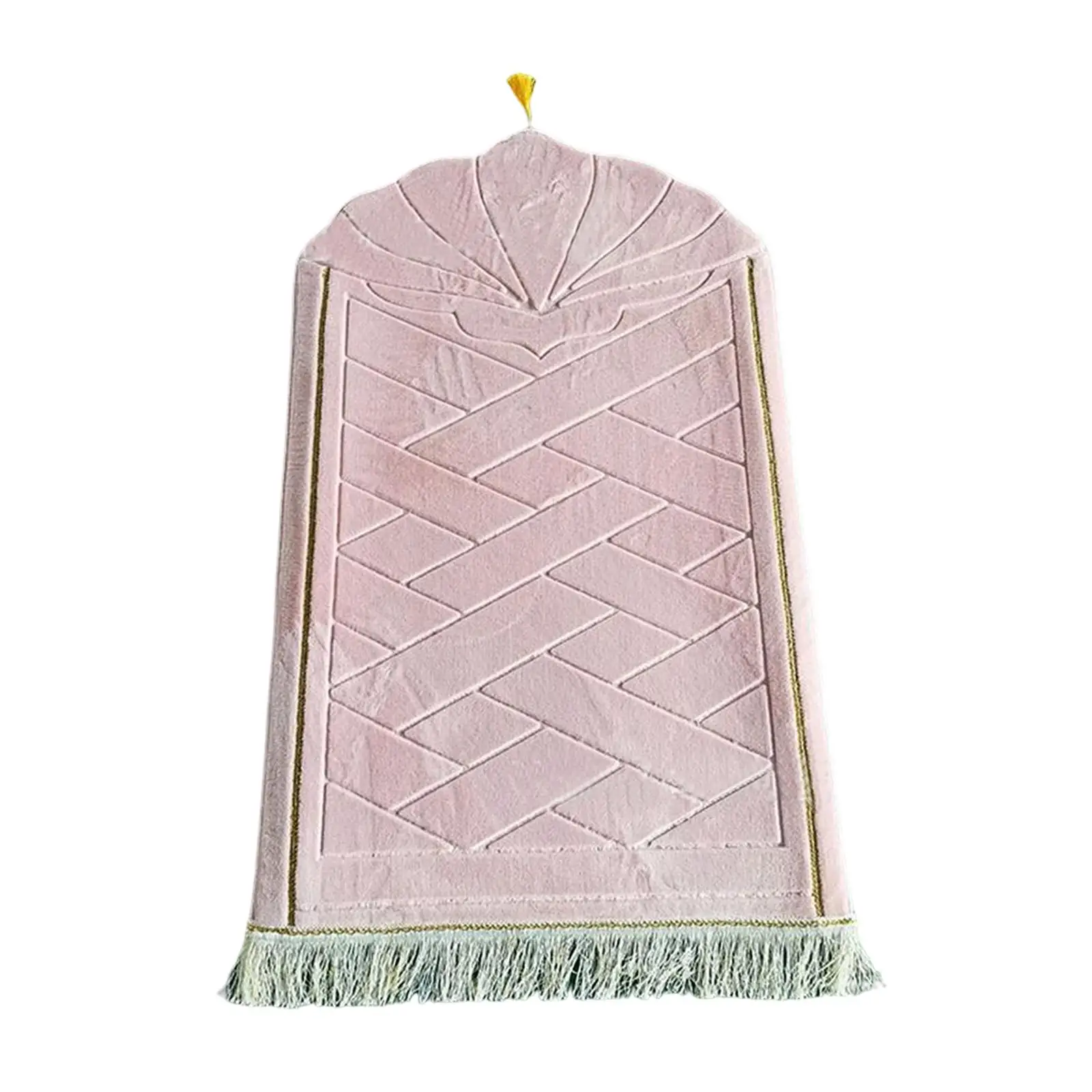 Portable Soft Muslim Carpet Blanket Floor Carpet Collectible Foldable Prayer Mat for Islamic Holiday Office Wedding Present