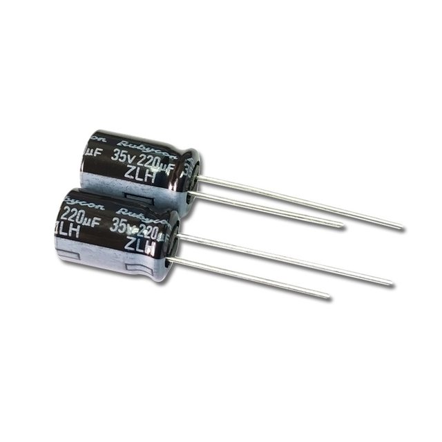特価 35V220UF Rubycon Original ZLH Low frequency High 8X11.5mm 受動部品