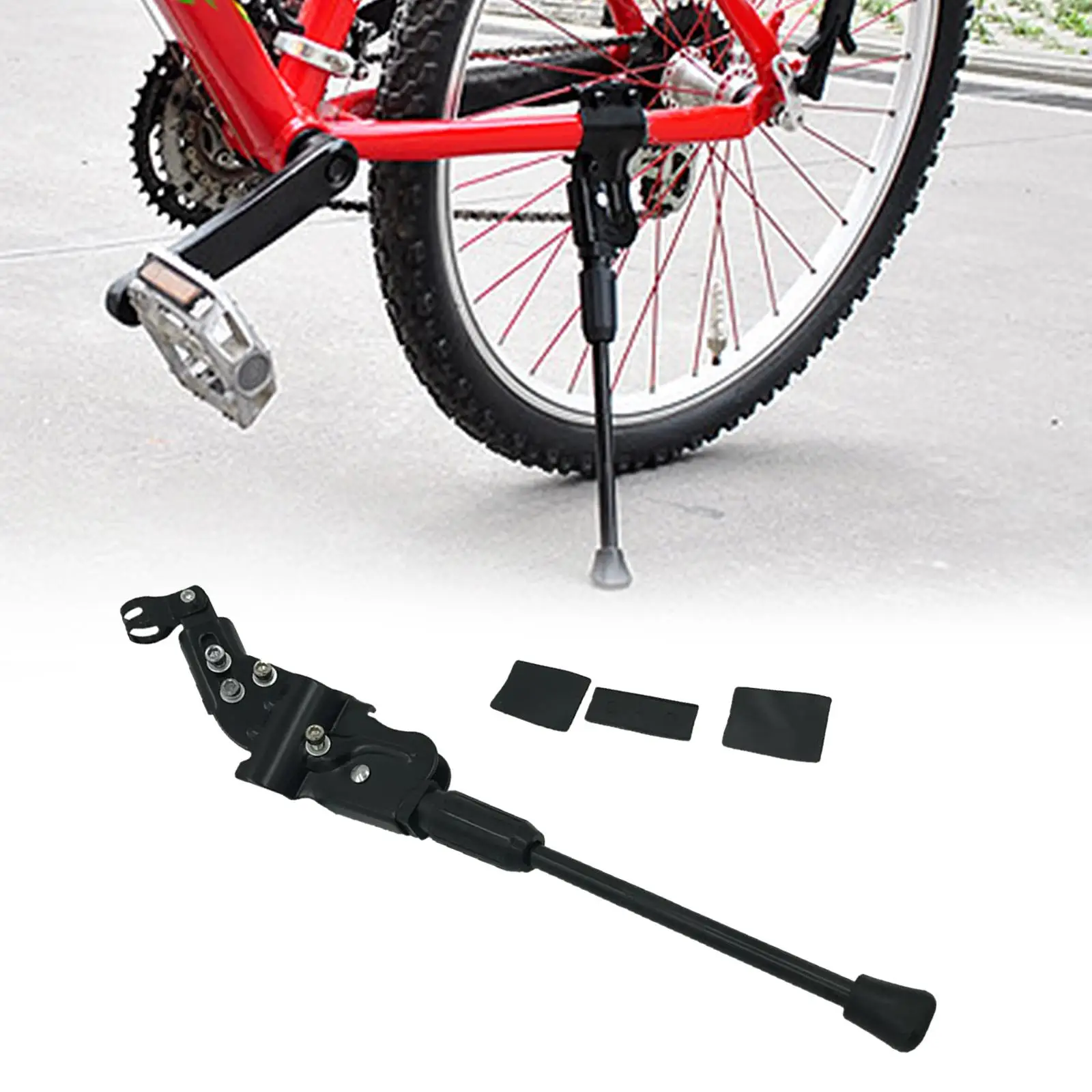 Bike Kickstand Single Side Bicycle Stand for 26 inch Mountain Bike Wear Resisting Waterproof Anti Slip Parking Stand Rear Mount
