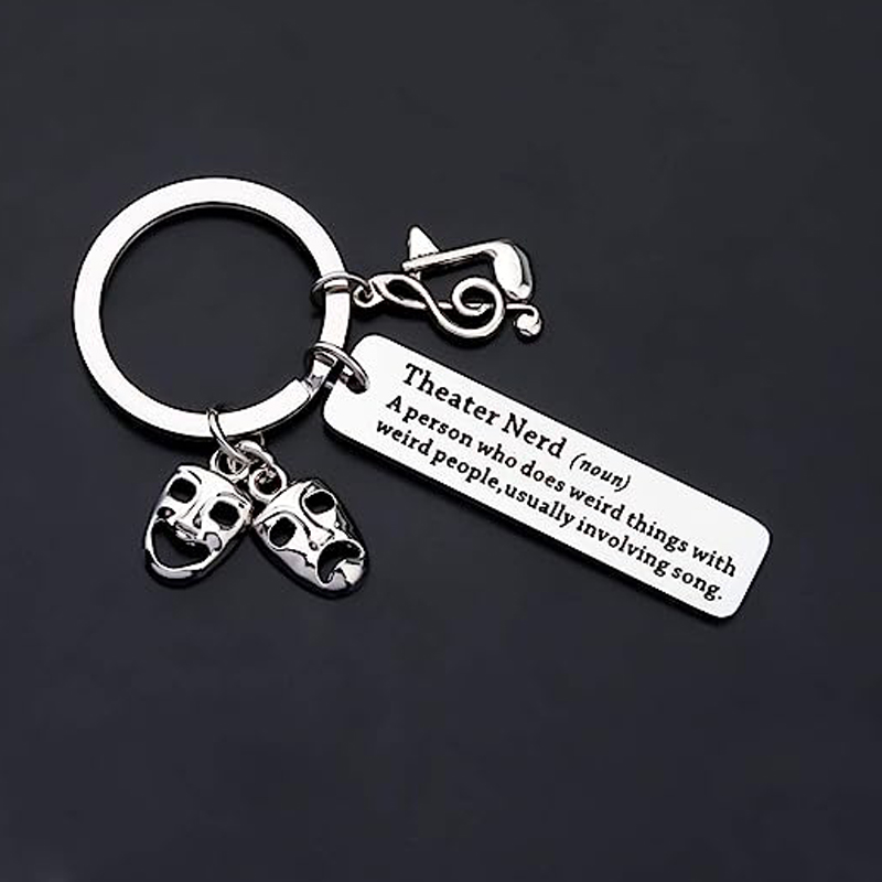 Theater Nerd Geschenke Musik theater Schlüssel bund lustige Theater Geschenke Broadway Theater Geschenke Theater Liebhaber Geschenke – Detail 2