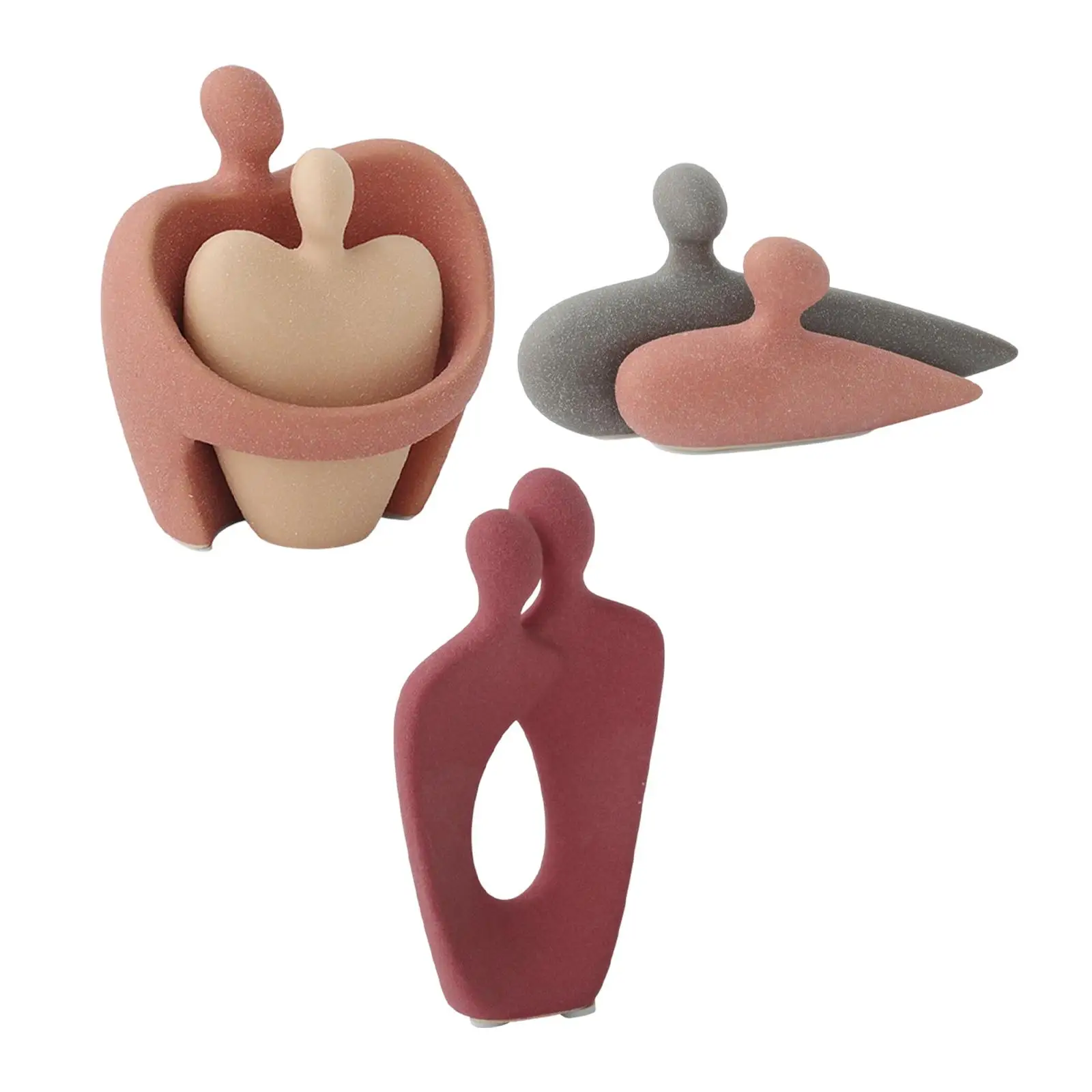 Couples Statue Sculpture Simple Decoration Desktop Meaningful Appearance Figurines for Bedside Valentine Day Present Home Office