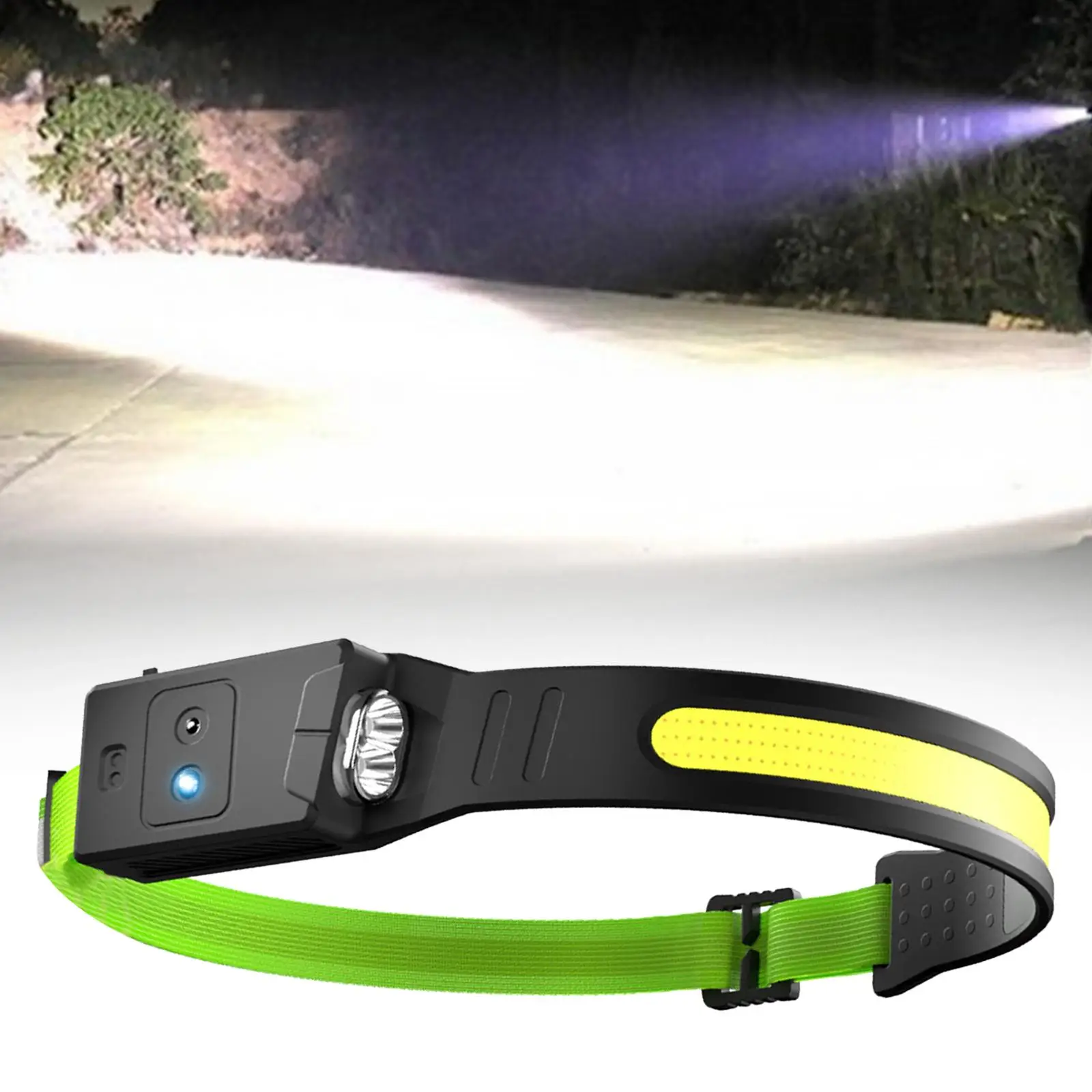 LED Headlamp Hand Sensor IPX4 Waterproof 3 Modes Lightweight Super Bright flashlights for Jogging Cycling Fishing Camping Adults