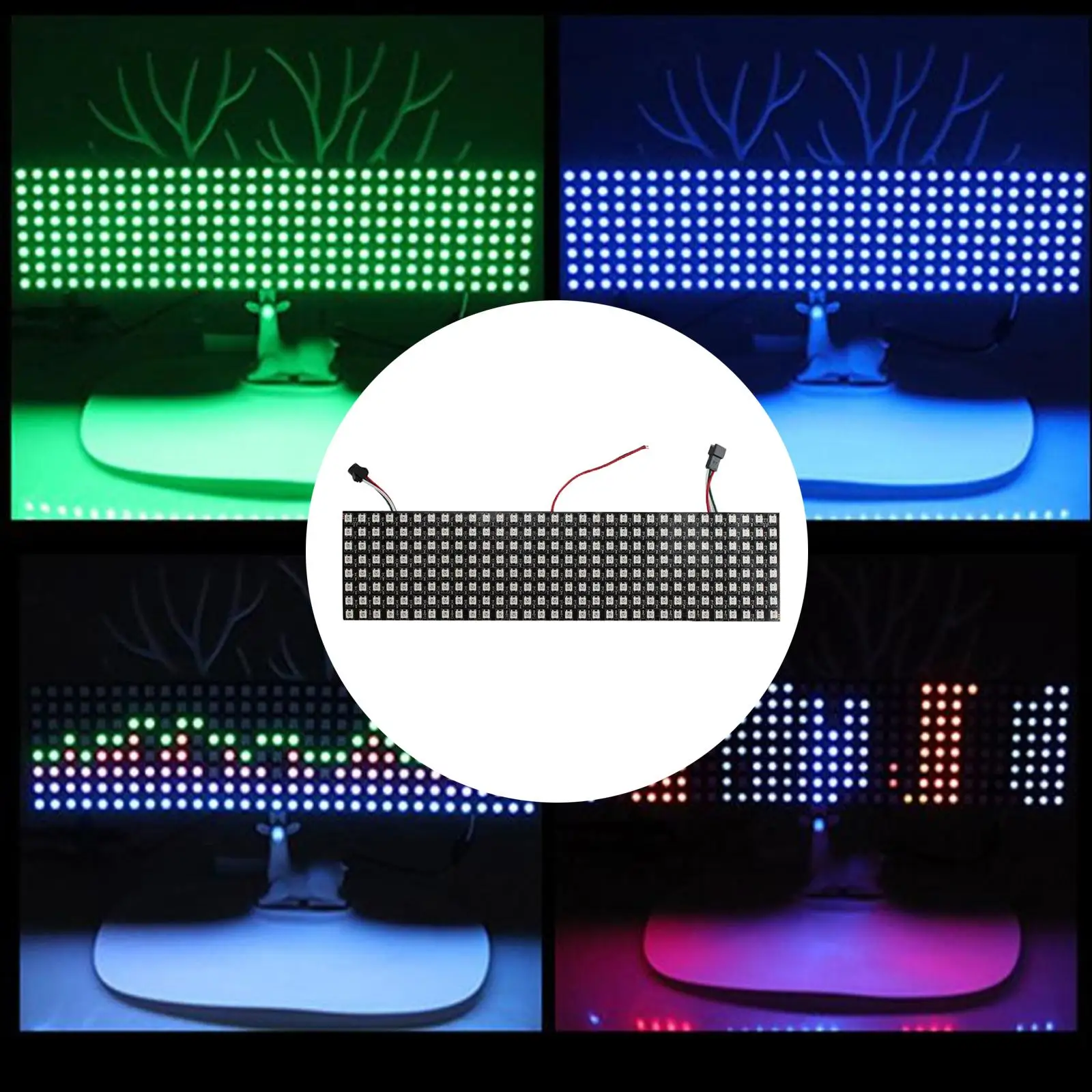 LED Pixels Matrix Panel WS2812B Full Color 5050SMD Programmed Image Video Text Display