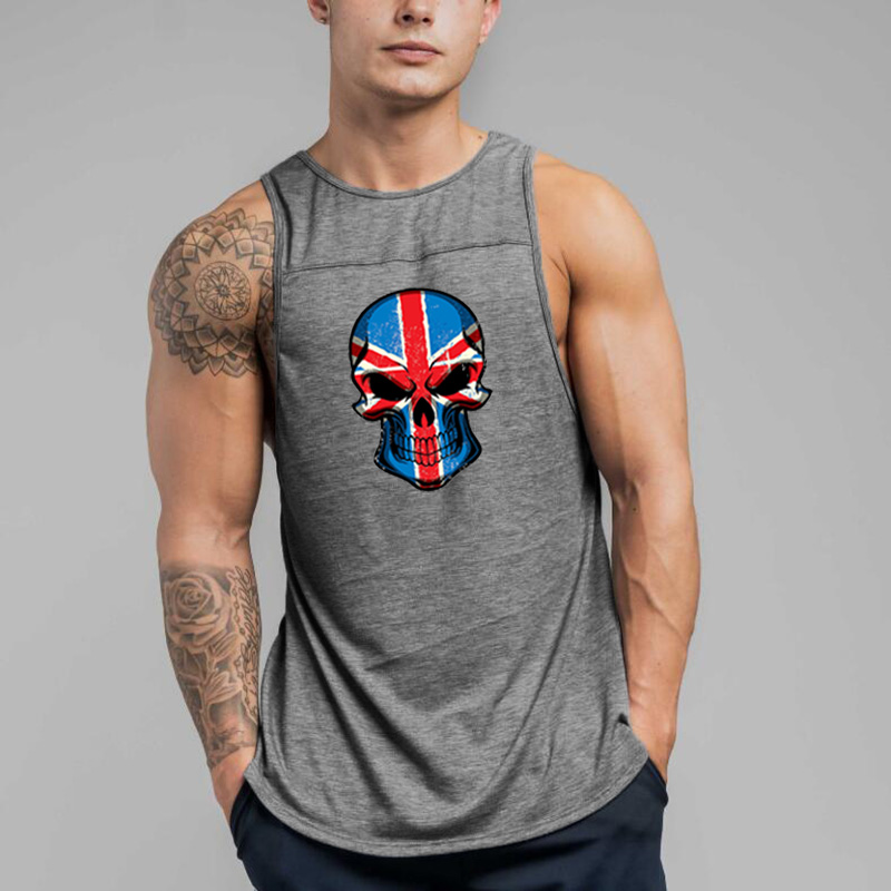 Description Picture 5 of itemGym Fitness Mens Casual Bodybuilding Sleeveless Cotton Loose Tank Tops Summer Cool Moisture Wicking Breathable Splice Clothing