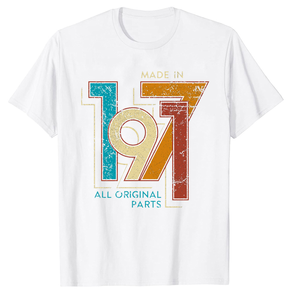 Herren-T-Shirt in limitierter Auflage, hergestellt im Jahr 1971, Vintage-T-Shirt, Streetwear, Geschenk zum 55. Geburtstag, kurzärmeliges, cooles T-Shirt aus Baumwolle – Detail 3