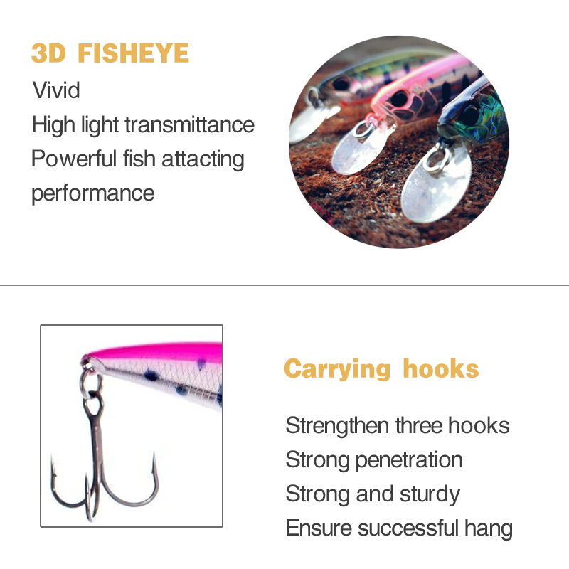 Description Picture 6 of itemSinking Minnow Lures 110mm GT Predator Seafishing Tackle Peche Carp Trout Fishing Leurre Jerkbait Wobblers Isca Pesca Hard Bait