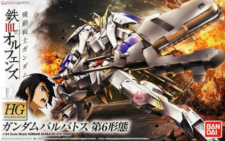 Bandai Genuine Action Figure Japan Anime Orphans of Iron Blood Barbatos ASW-G-08 The 6th From Gundam Assemble Collectible Model