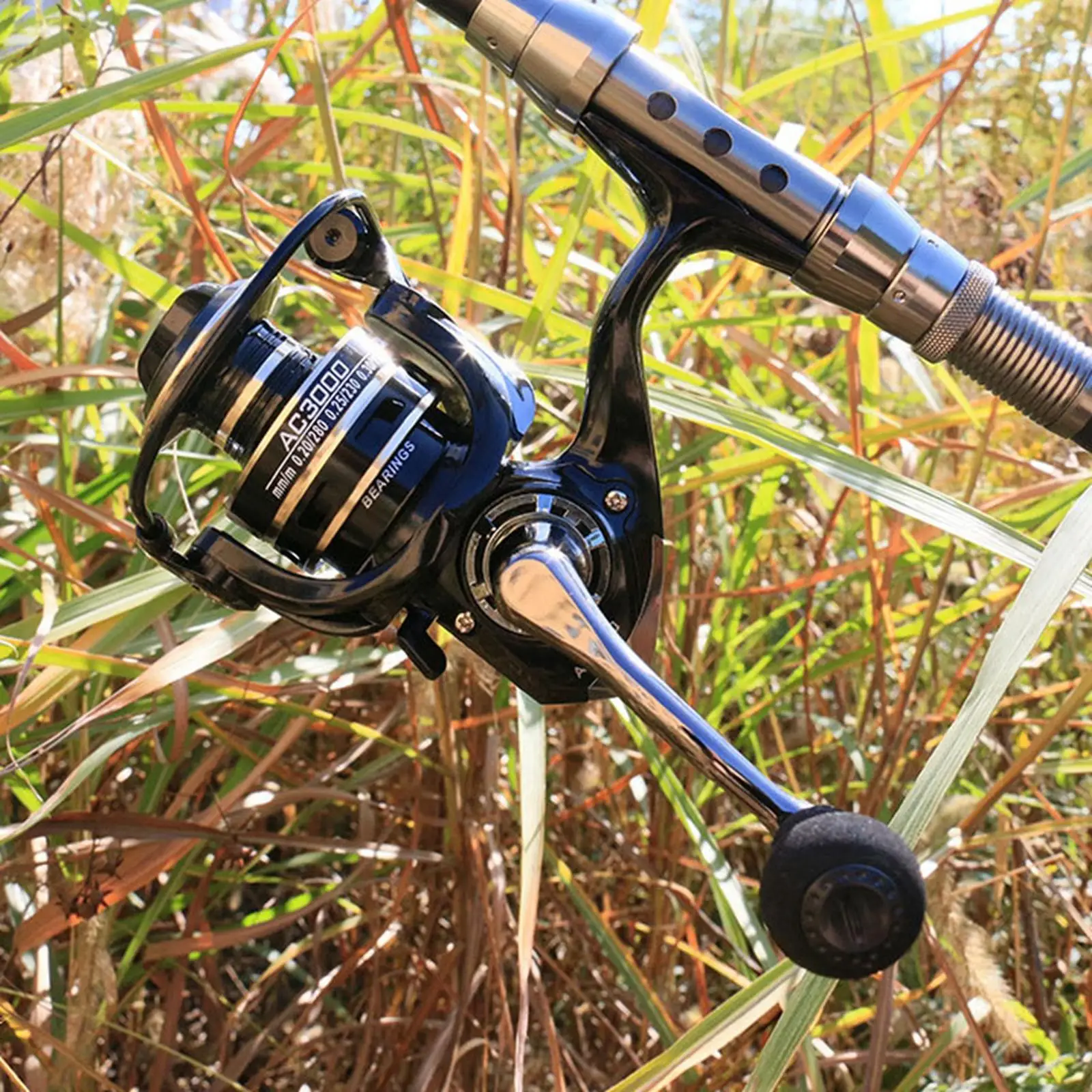 Fishing Reel 5.2:1 Salmon Sturdy Metal Spool Freshwater Light Weight Right Left Handle Sea Durable Smooth Fishing Wheel