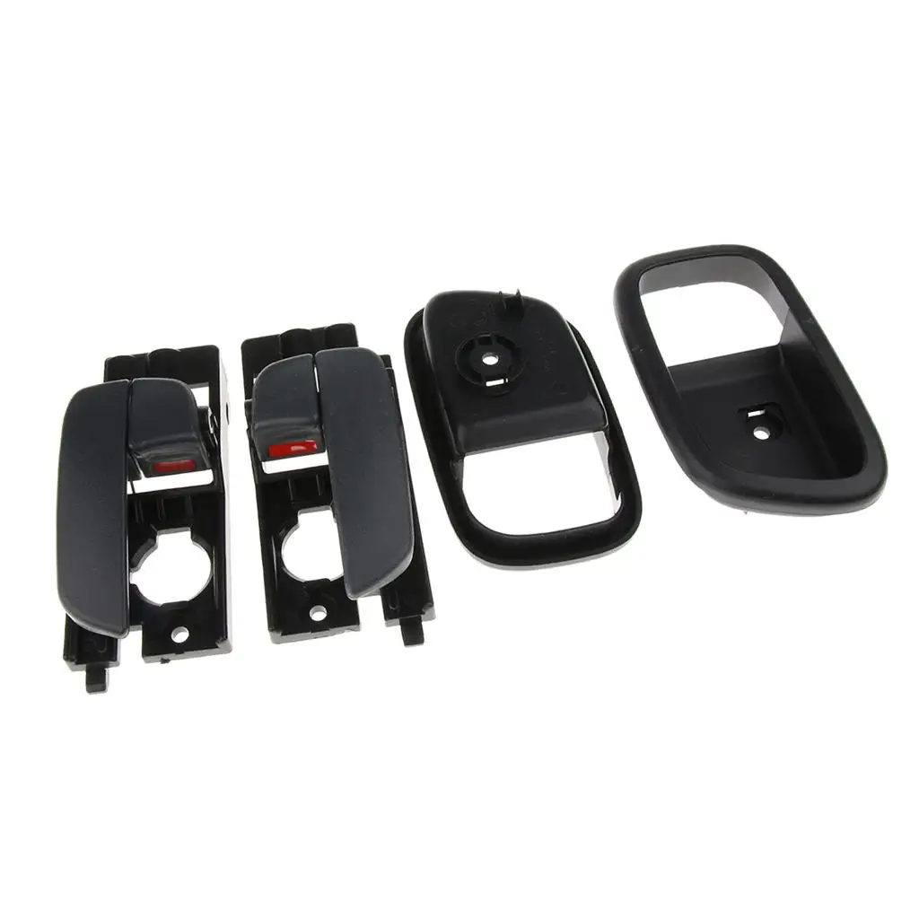 Pair Black Front Door Handles Set For 2007-11 Accent