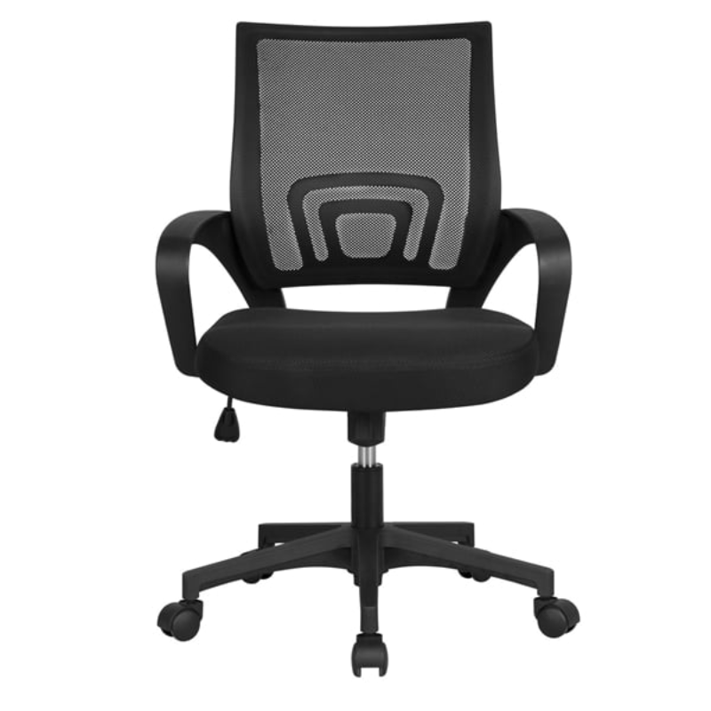 Description Picture 2 of itemSmile Mart Adjustable Mid Back Mesh Swivel Office Chair with Armrests, Black gaming chair  computer chair  office chair