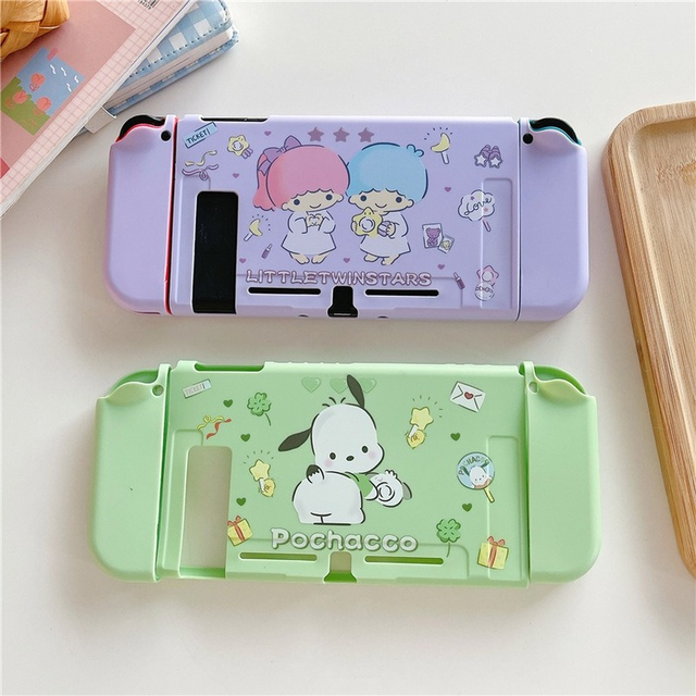 Sanrio Hello Kitty funda protectora suave de Tpu para Nintendo Switch Oled,  carcasa de consola de juegos de Anime Linda para NS Oled, accesorios para  niñas