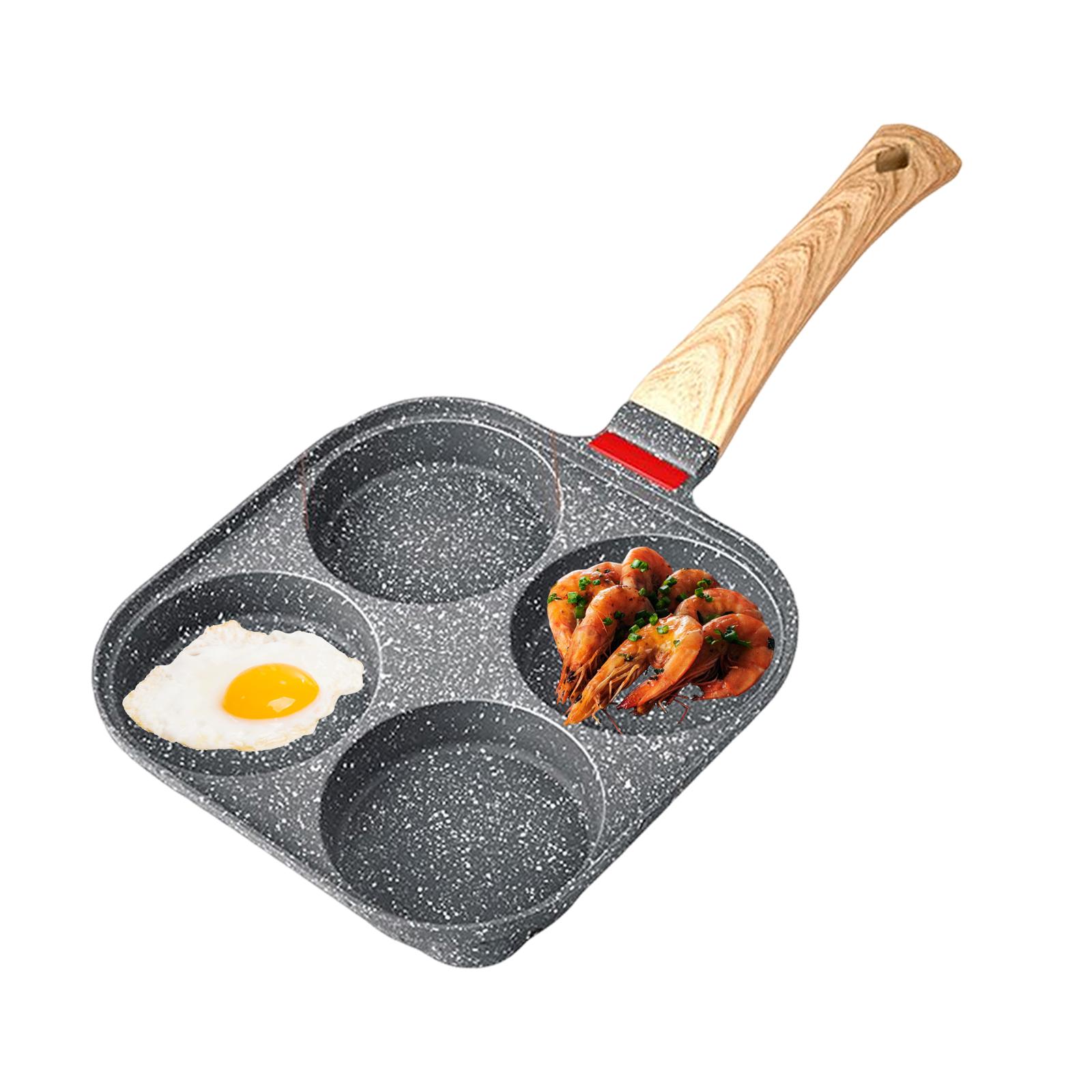 Mini Egg Frying Pan Skillet Omelette Egg Frying Pot Wood Handle Breakfast Maker Cookware Omelet Kitchen