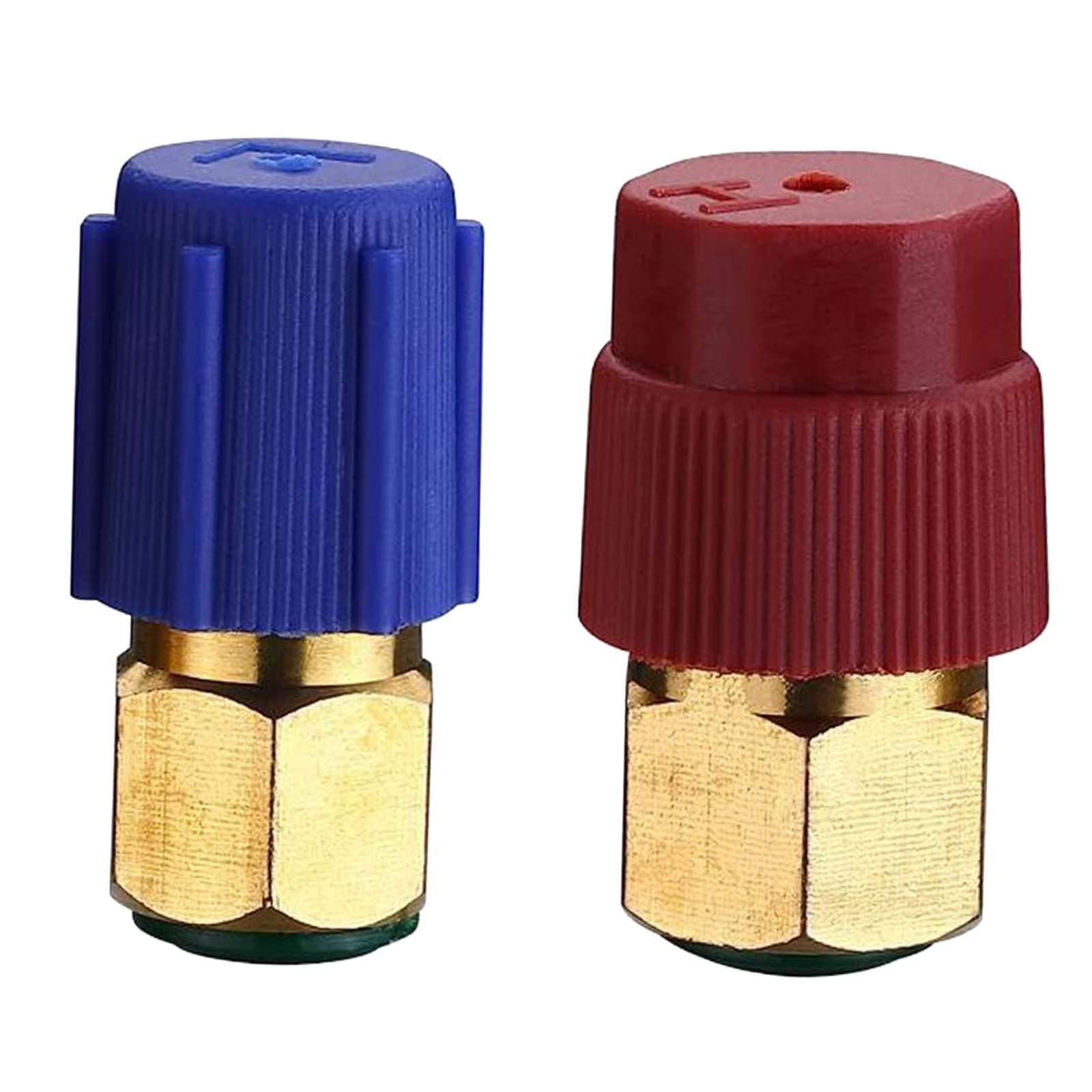 R22 to R134A Retrofit Kit R12 R22 to R134A High Low Fitting Port Retrofit for Car AC Air Conditioner Refrigerant Parts