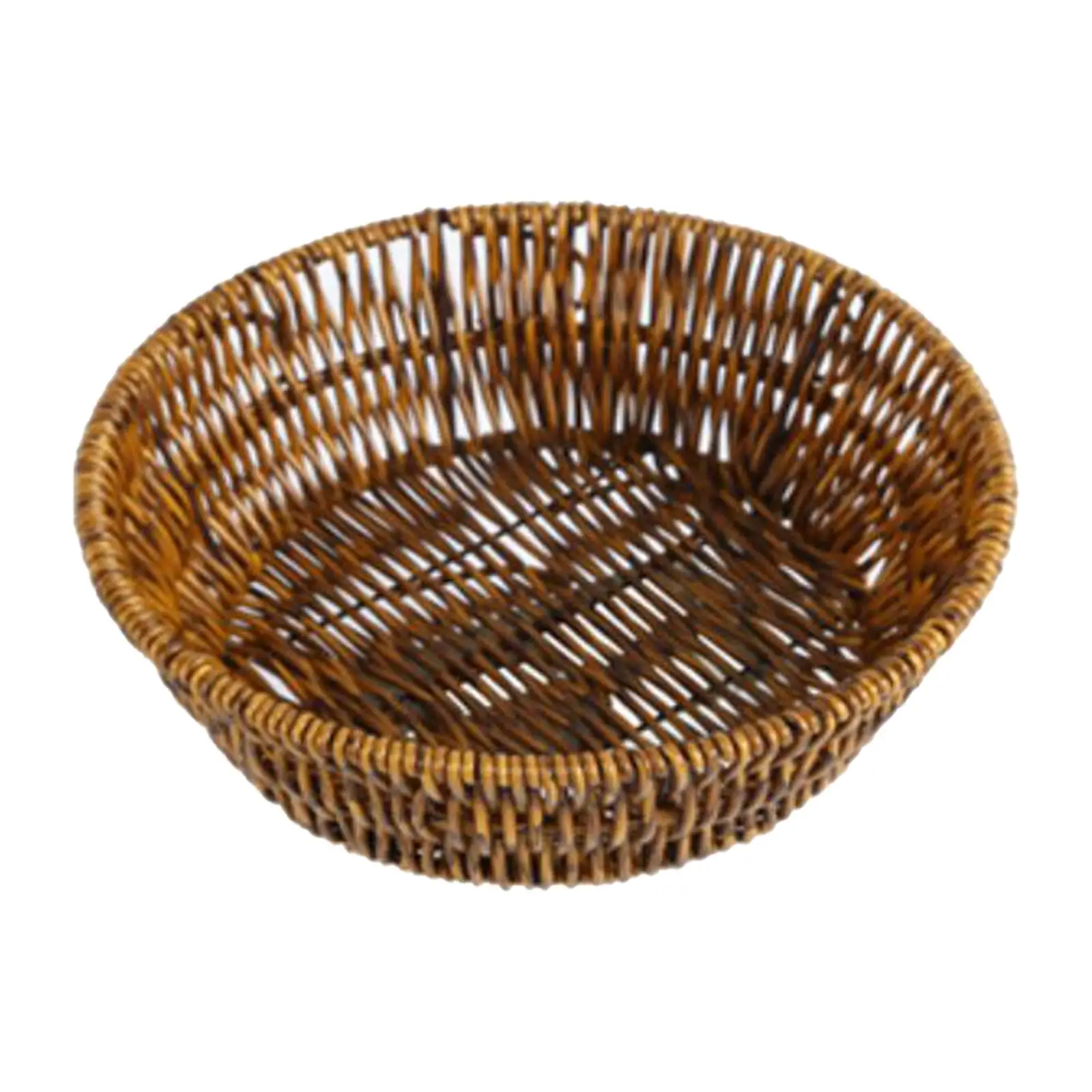 Fruit Basket Vegetables Basket Imitation Rattan Smooth Edges for Storing Bread, Snacks and Crafts Storage Basket Handmade