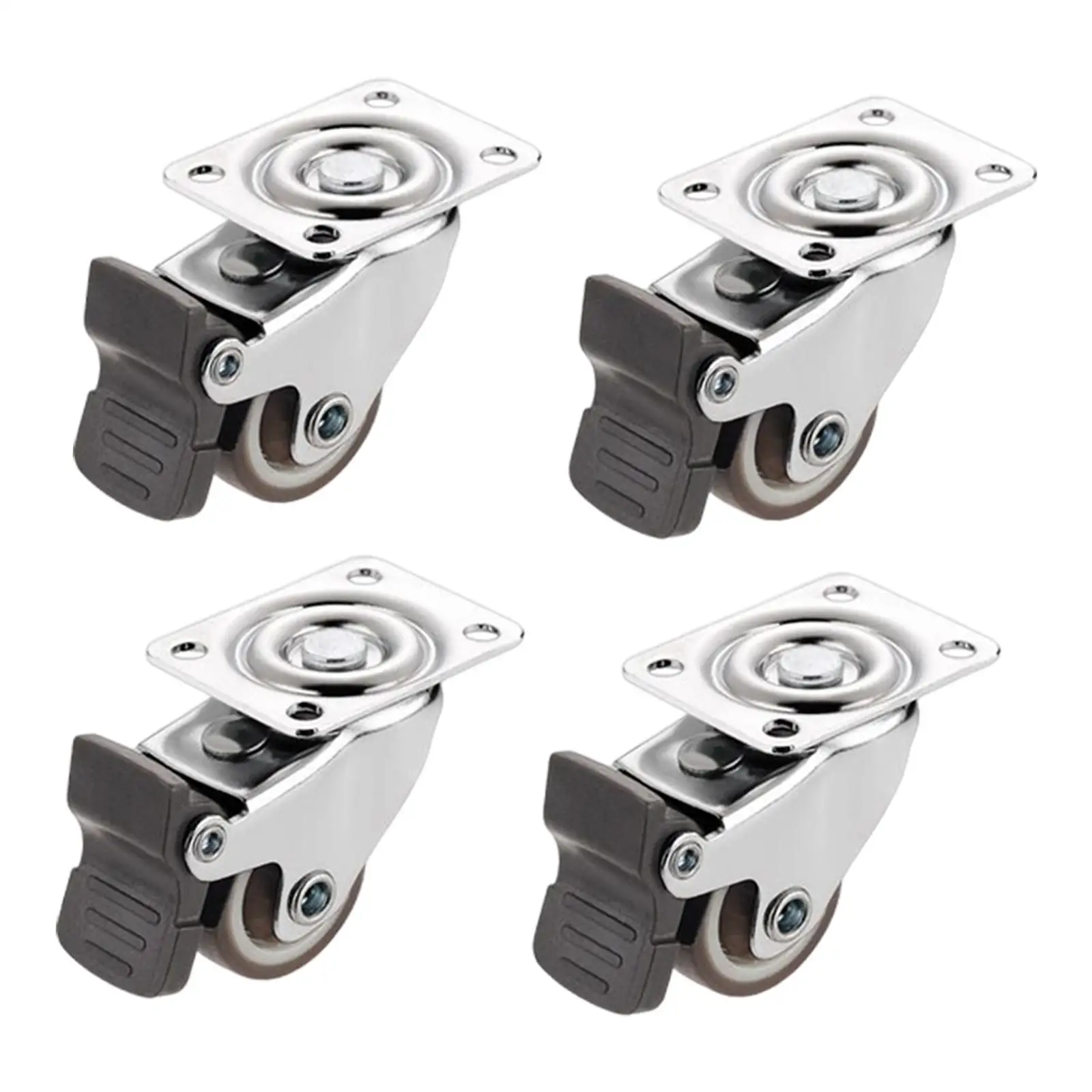 4 Pieces Swivel Caster Furniture Caster Universal Caster Wheel Roller Wheel for Cart Cabinet Chair Furniture Cupboard