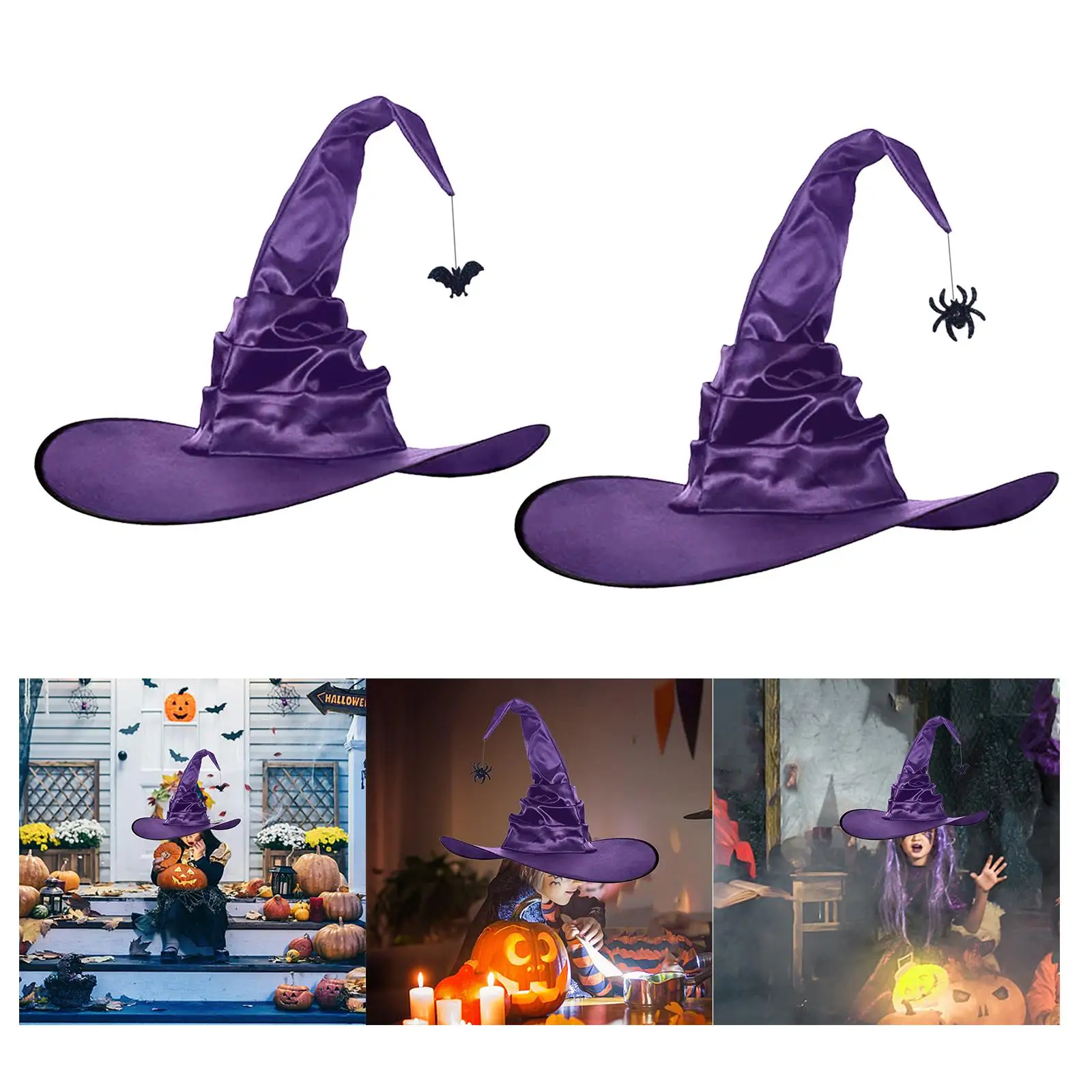 Halloween Witch Hats Costume Accessories Cosplay Photo Props Sorceress Hat