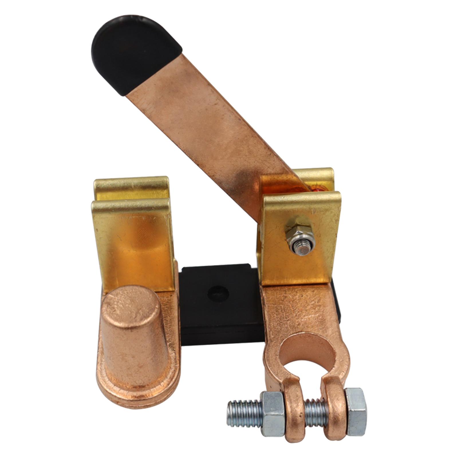 Master Battery Disconnect Switch Knife Type Vertical Solid Brass 15-17mm Tapered Top Main Switch Anti-Leakage Fits for RV